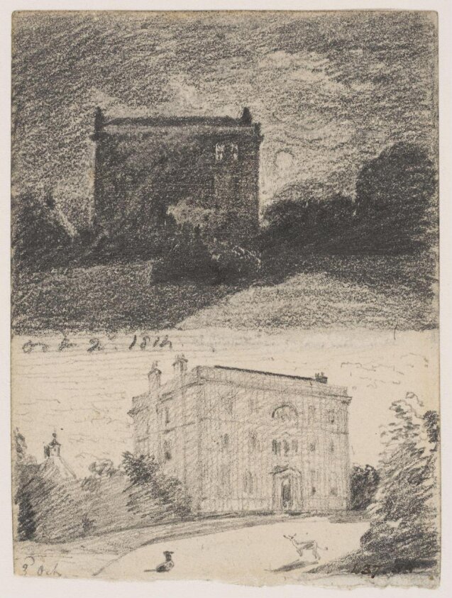 John Constable, The house of Mr. Golding Constable at East Bergholt (the artist's birth place).