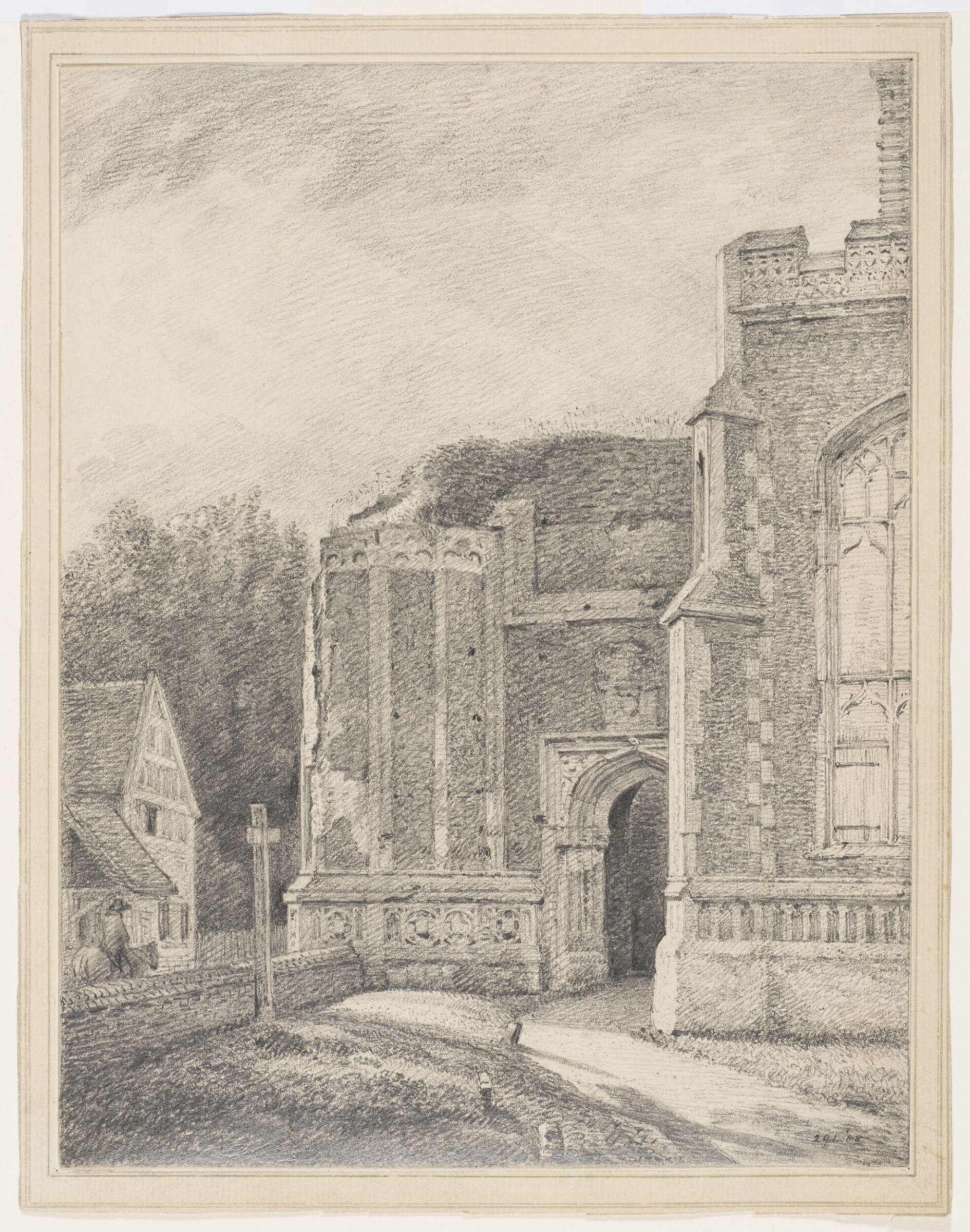 East Bergholt Church: south archway of the ruined tower, Constable, c. 1812-16