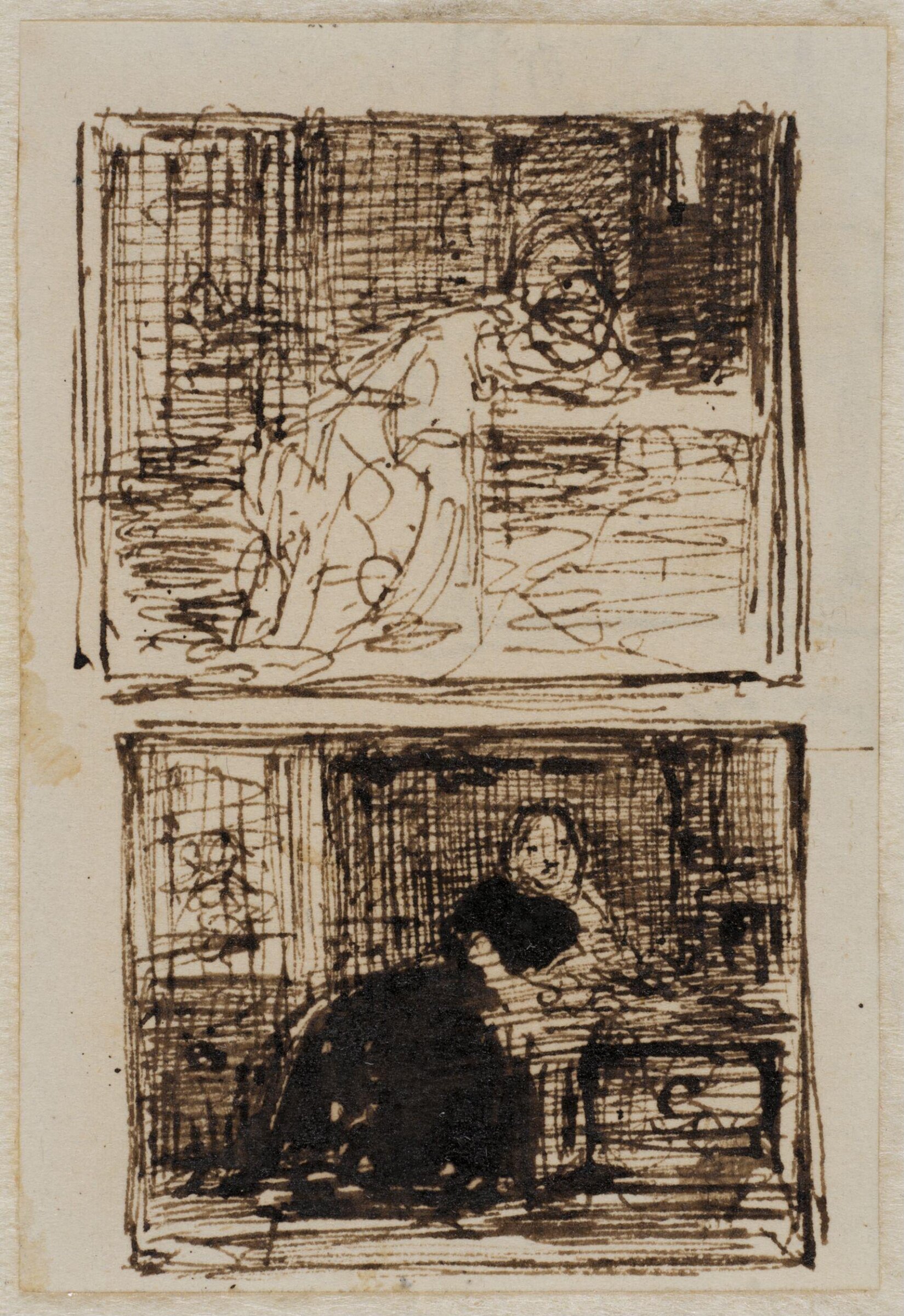 Studies for 'The Poor Teacher', Richard Redgrave, ca. 1840