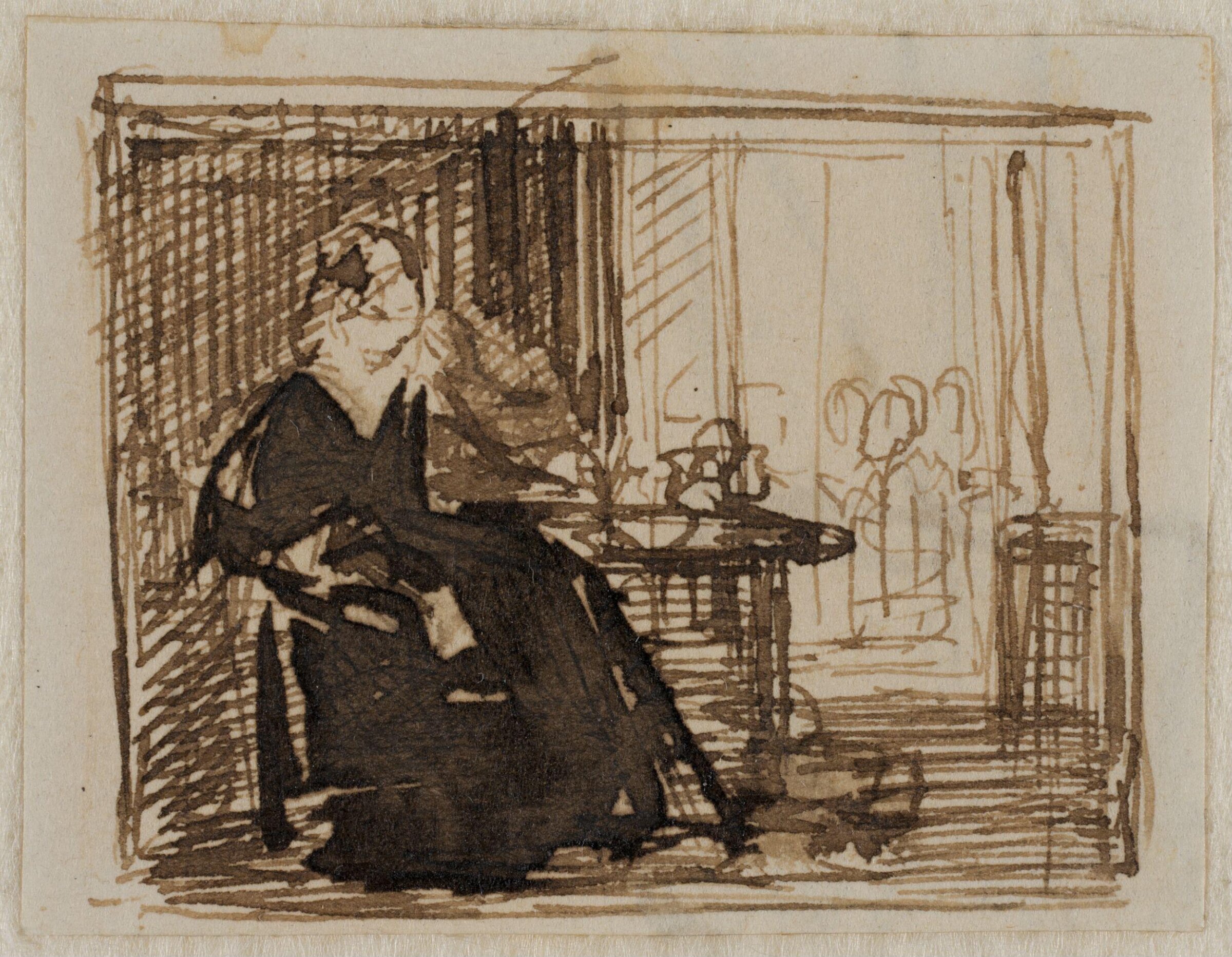 Studies for 'The Poor Teacher', Richard Redgrave, ca. 1840