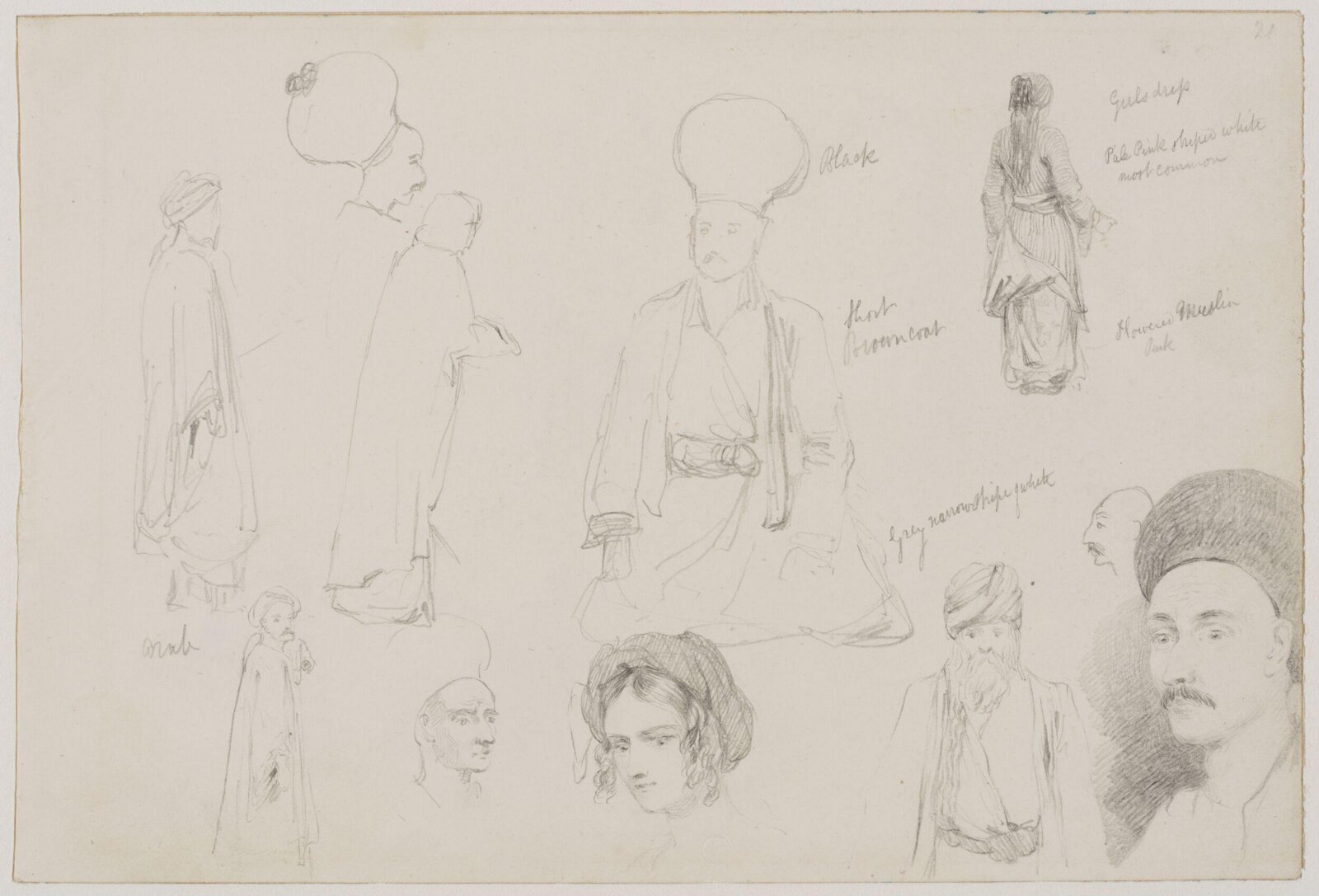 Middle Eastern Sketchbook, Richard Dadd, 1842-1843