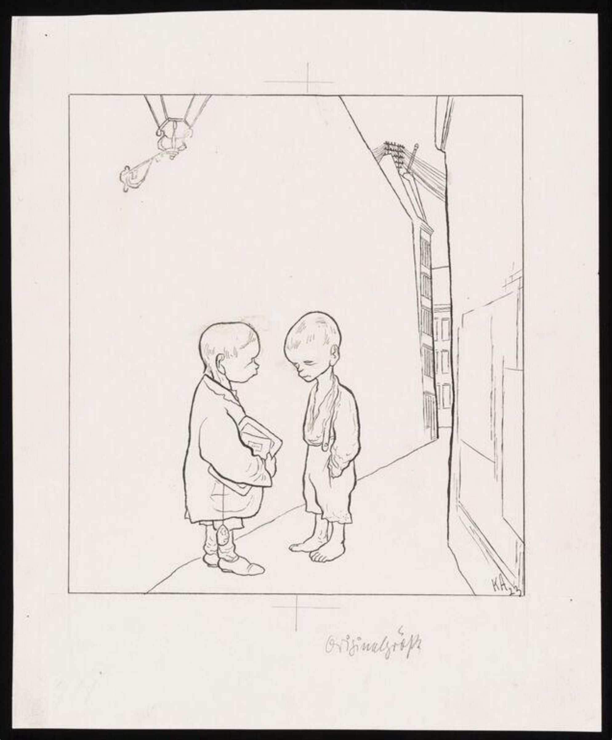 Versailles "Mich lassen sie jetzt nicht mehr in die Schule, ich bin auch unterernährt.", Karl Arnold, 1923