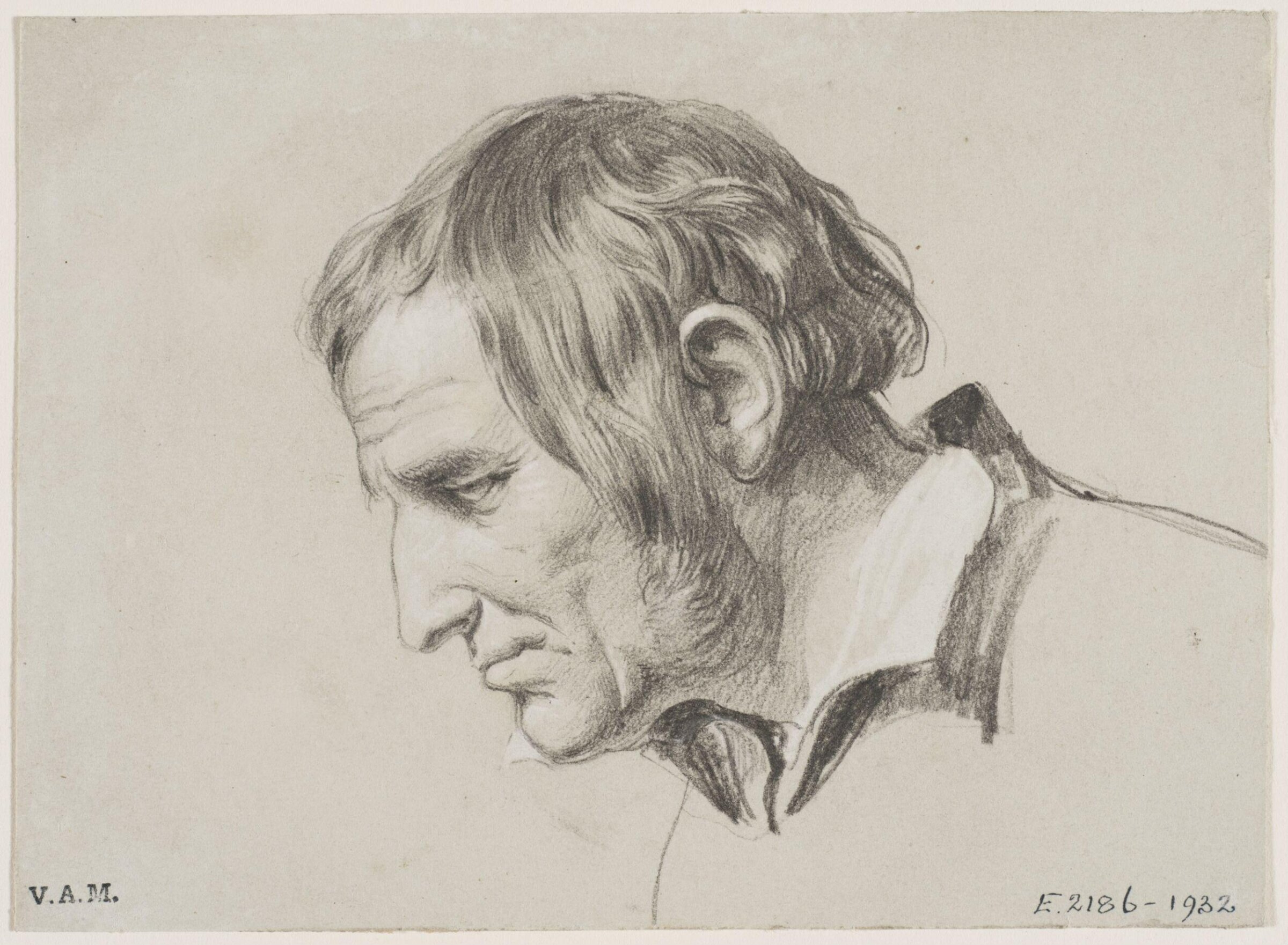 Study of an old man’s head, Richard Redgrave, 19th century