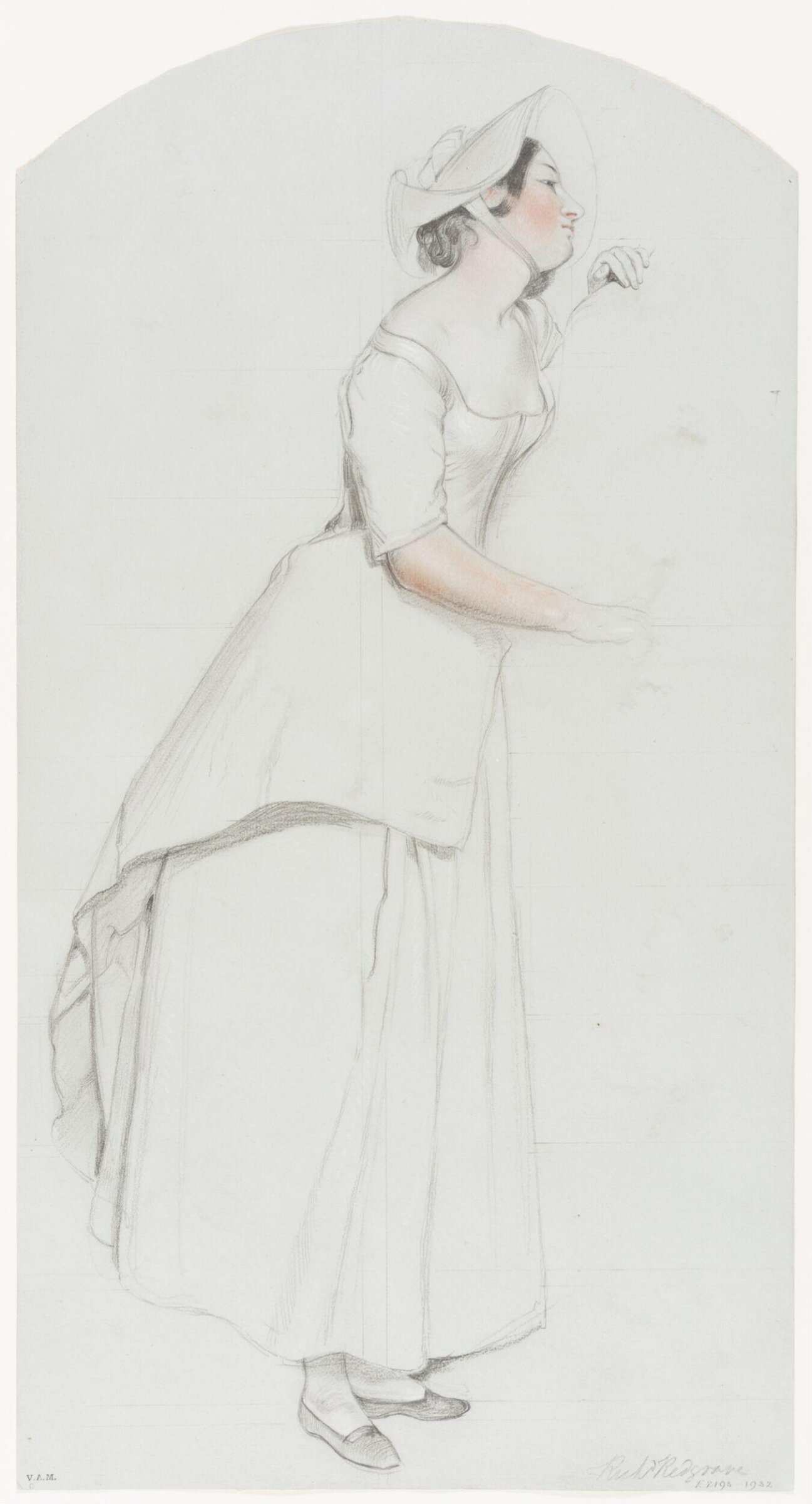 Study of a female figure, Richard Redgrave, mid-19th century