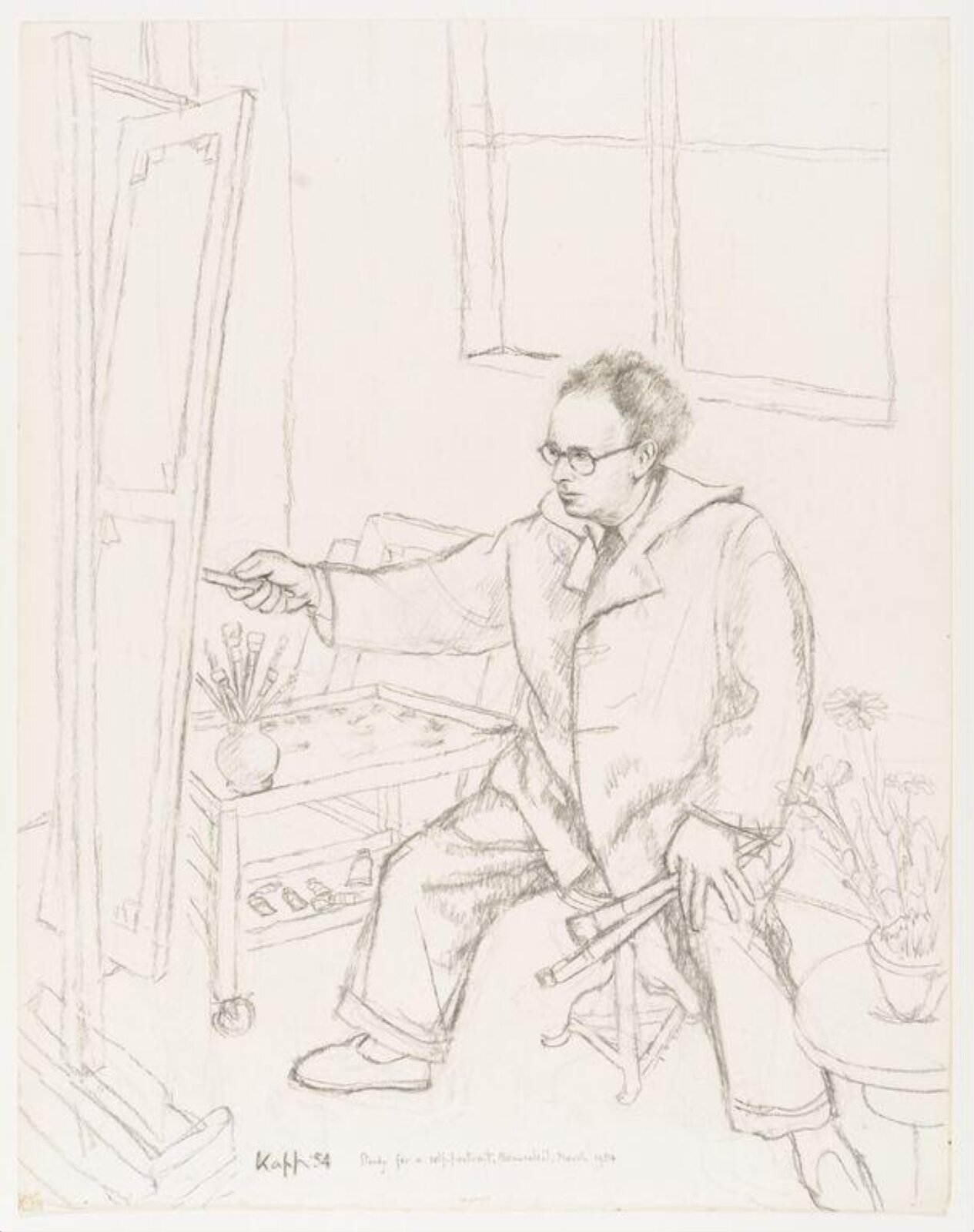 Drawing, Edmond Xavier Kapp, 1954