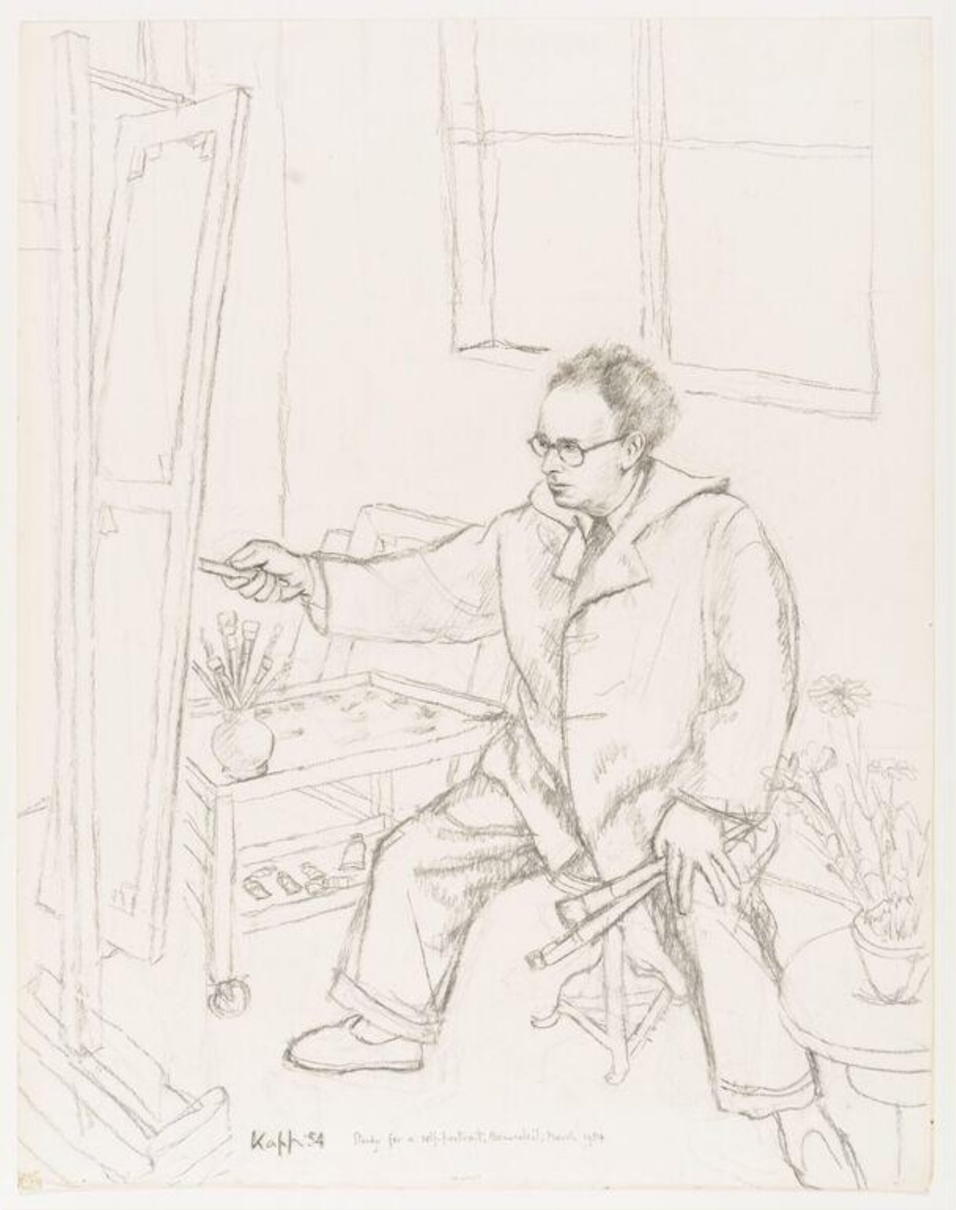 Drawing, Edmond Xavier Kapp, 1954