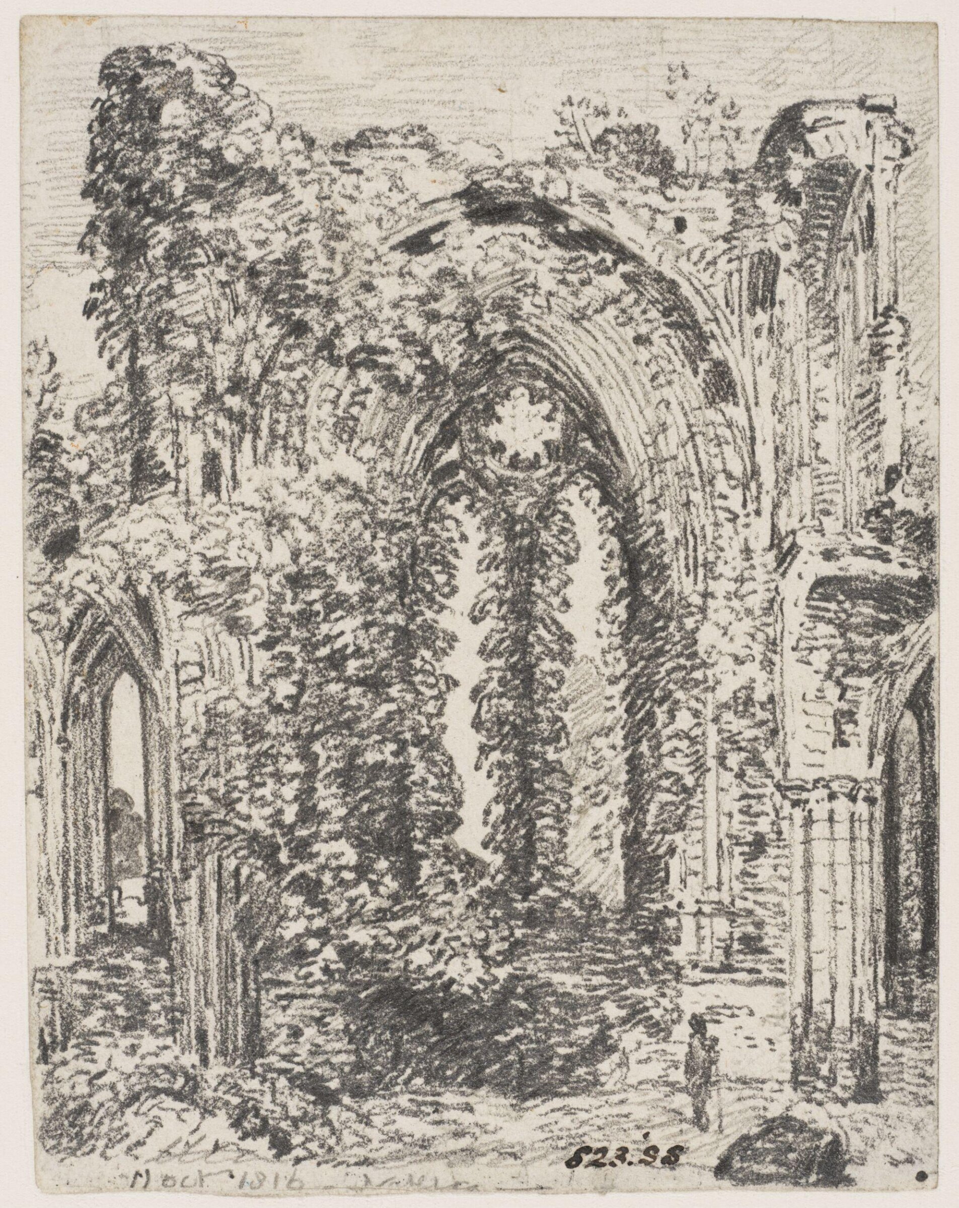 Netley Abbey: the east window, Constable, 11/10/1816