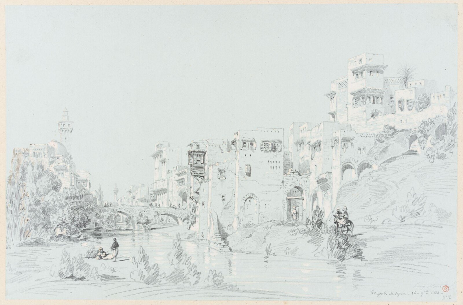 Drawing, Eugène-Napoléon Flandin, ca. mid 19th century