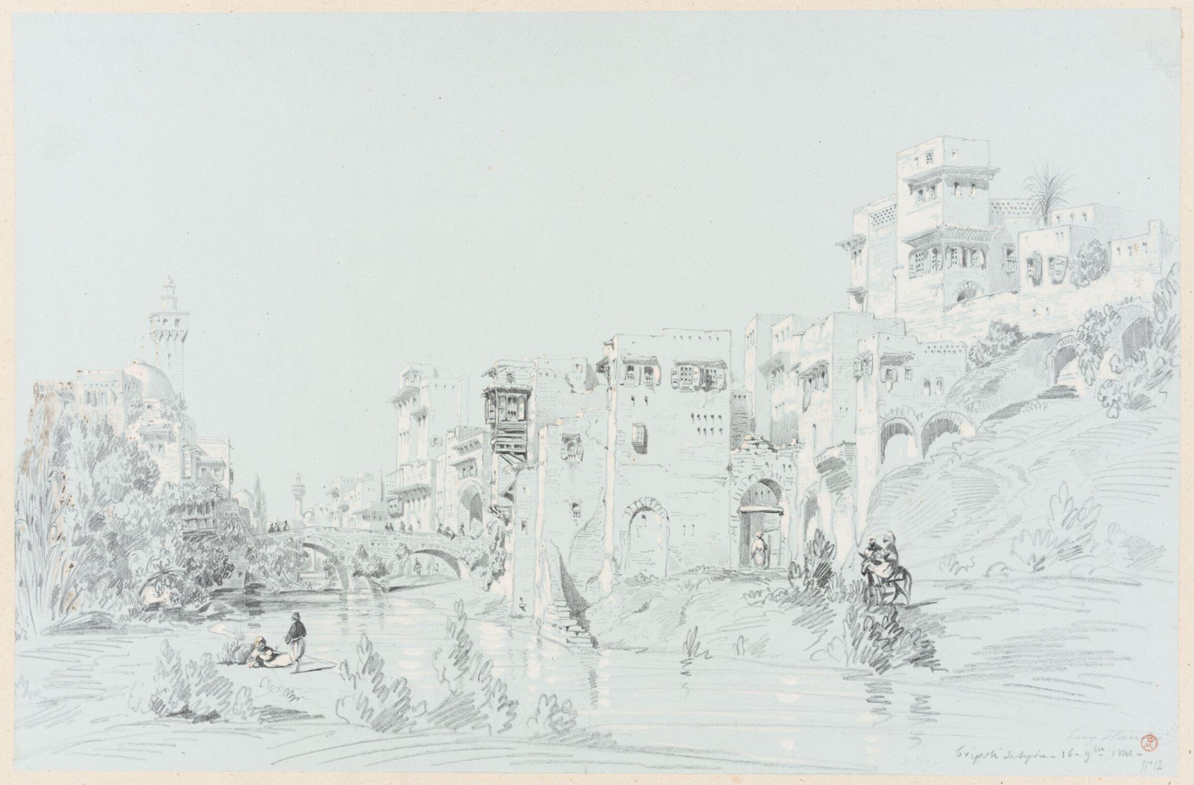 Drawing, Eugène-Napoléon Flandin, ca. mid 19th century
