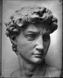 Cast of the head of Michelangelo's David in the Accademia di Belle Arte, Florence thumbnail 1