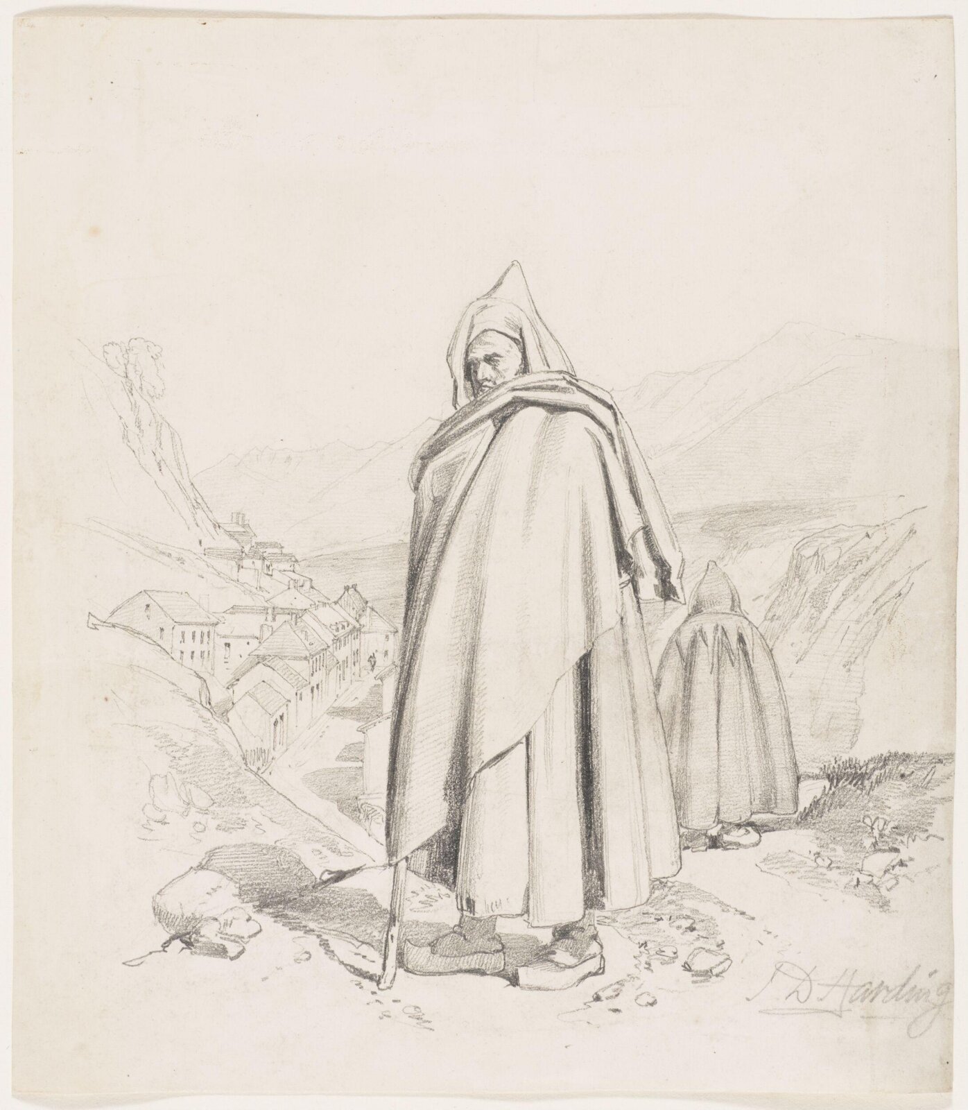 Two Herdsmen, James Duffield Harding, About 1825