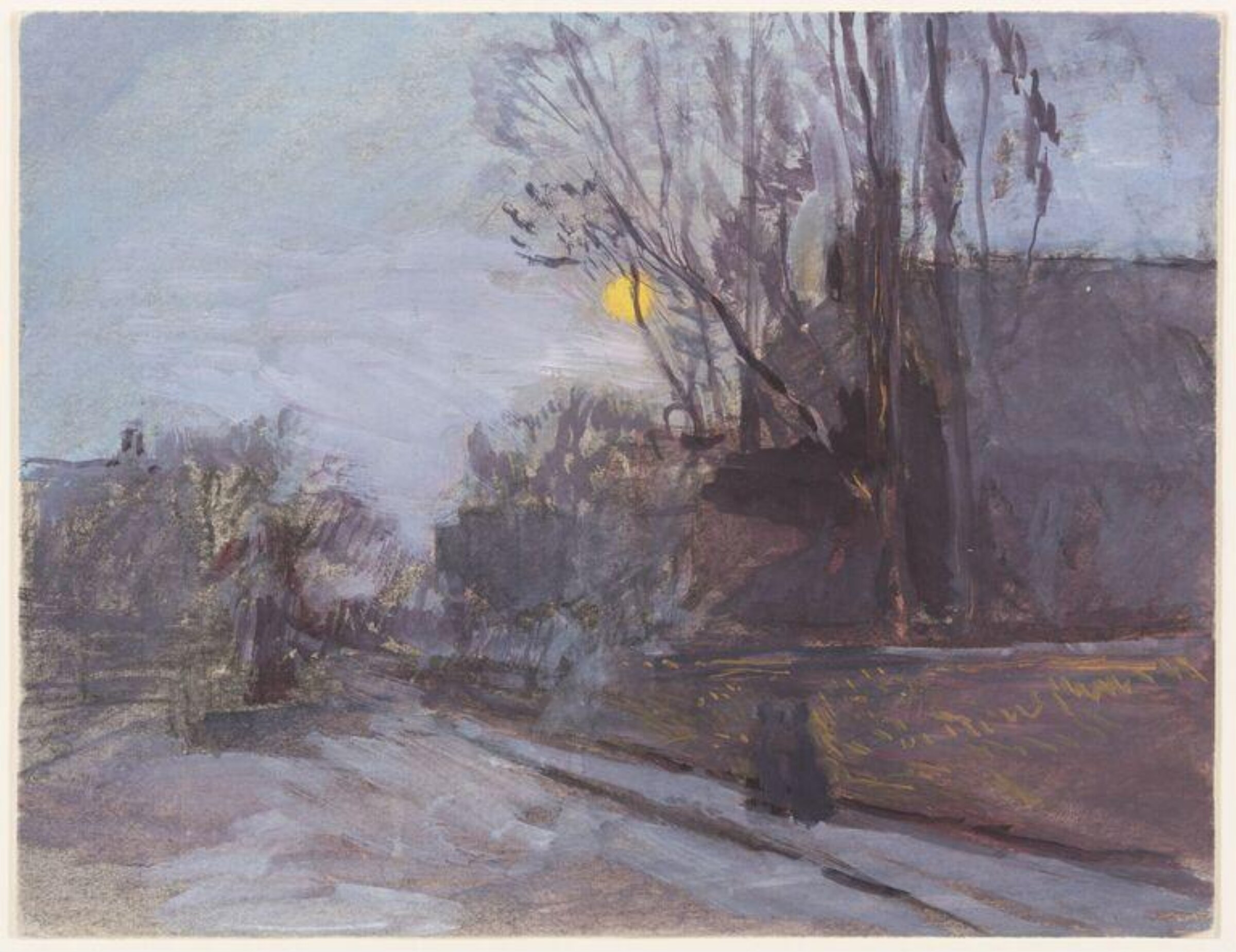 Town view by moonlight, Robert Graham Dryden Alexander, ca. 1900-1945
