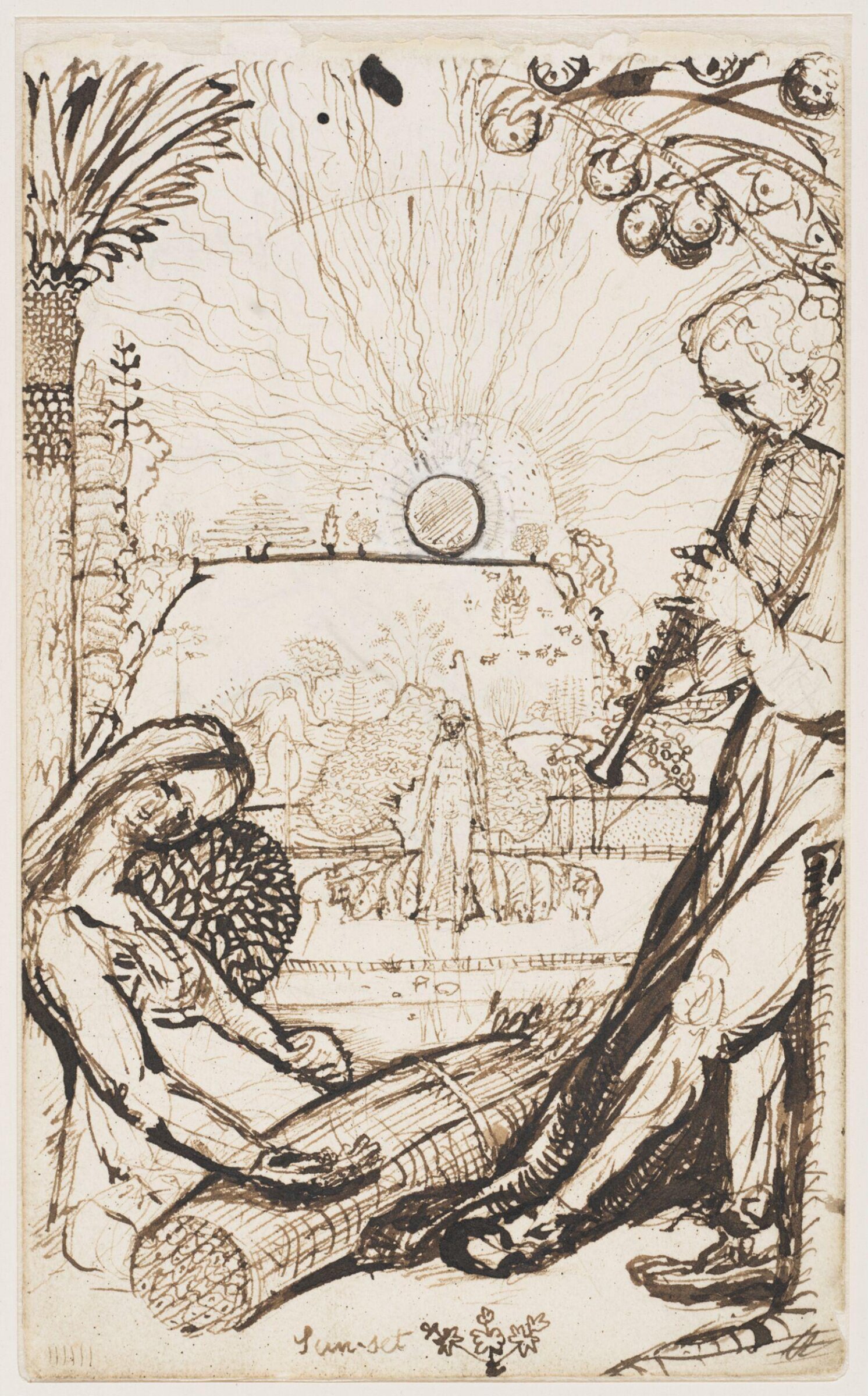 Sunset, Samuel Palmer, ca. 1824