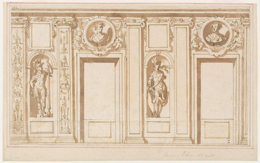 Preliminary design for the gallery of the Palazzo Ruspoli, Rome (second half 16th century) by Lorenzo Zucchi