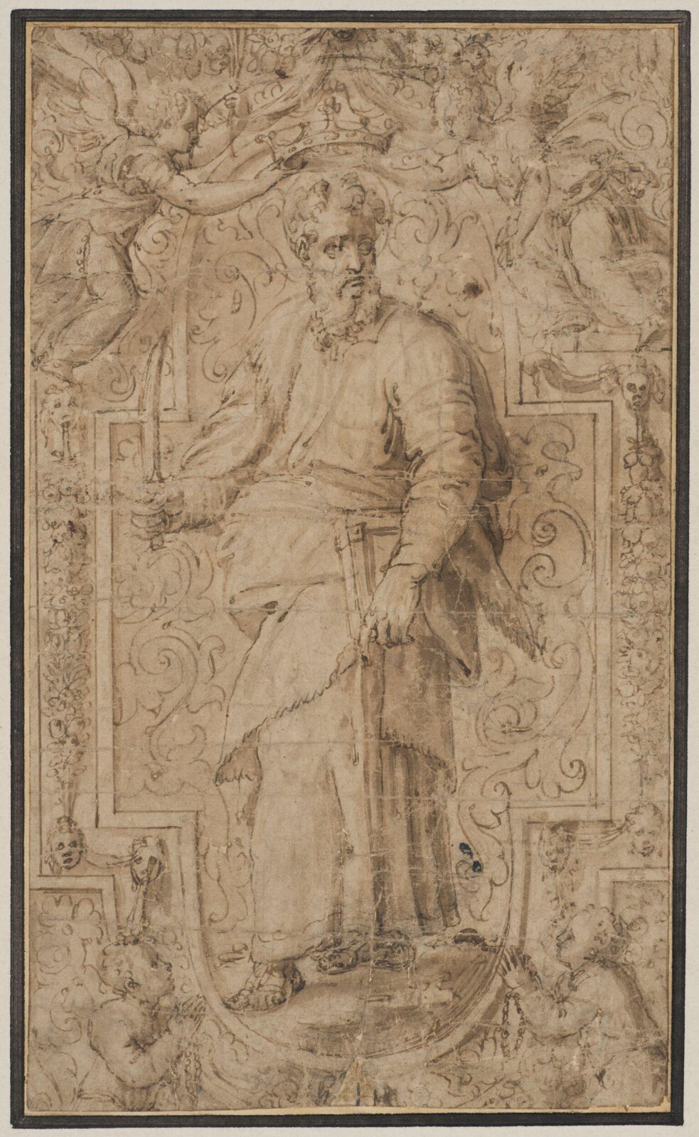 St Bartholomew with four angels, 16th century