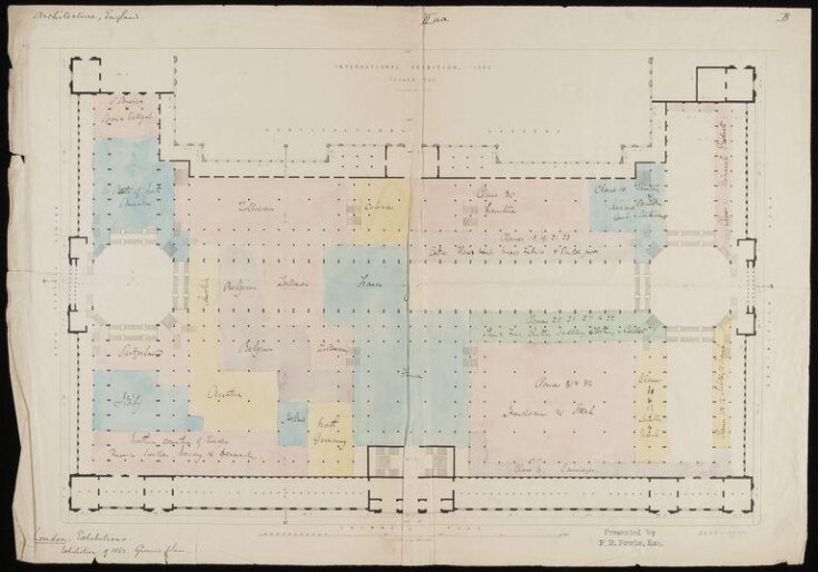 1862 International Exhibition, South Kensington, Ground plan, ca. 1861 image