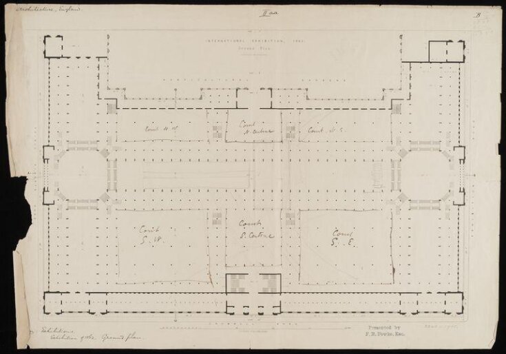 1862 International Exhibition, South Kensington, Ground plan, ca. 1861 top image