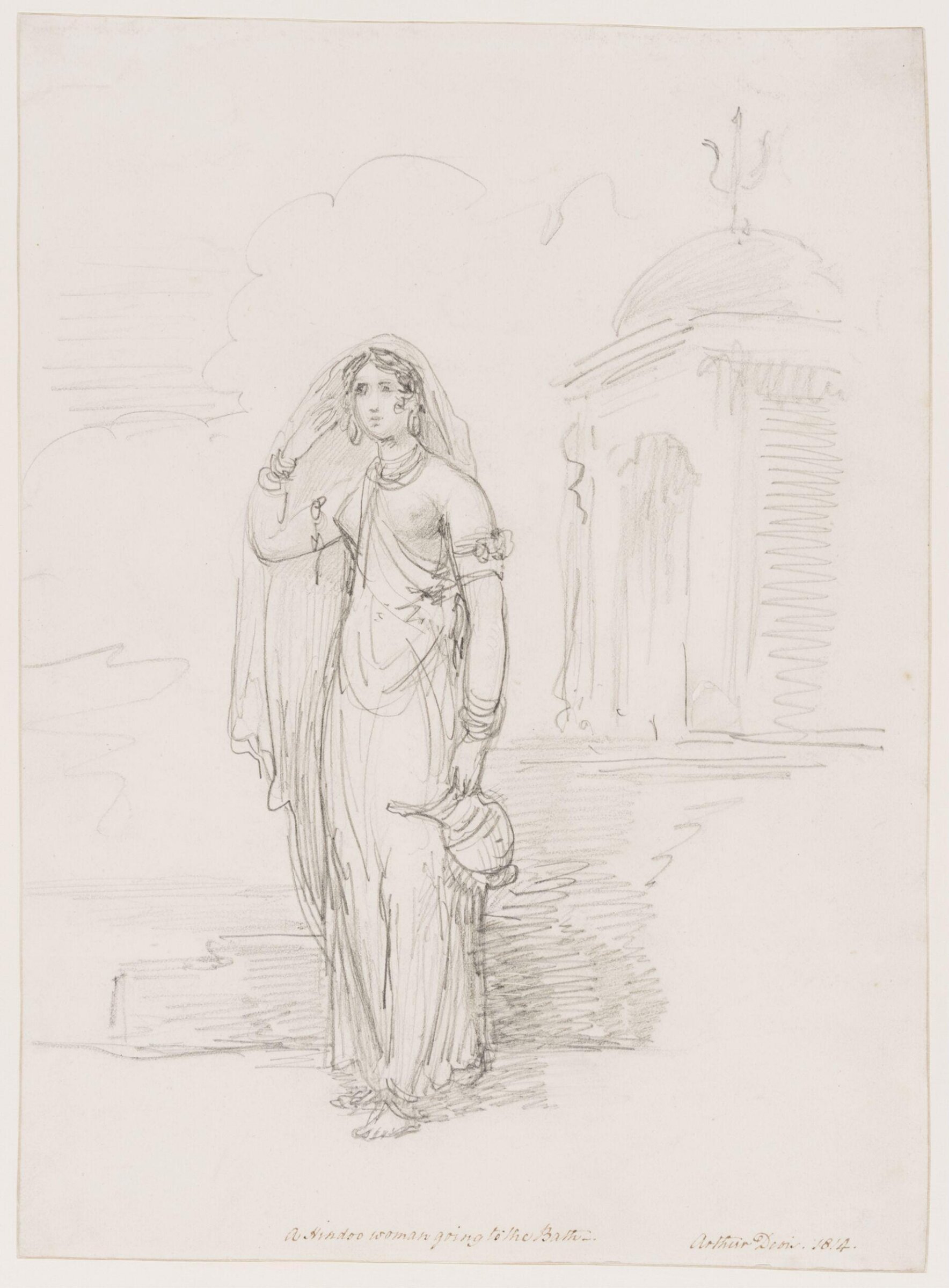 A Hindoo woman going to the Bath., Arthur William Devis, 1814
