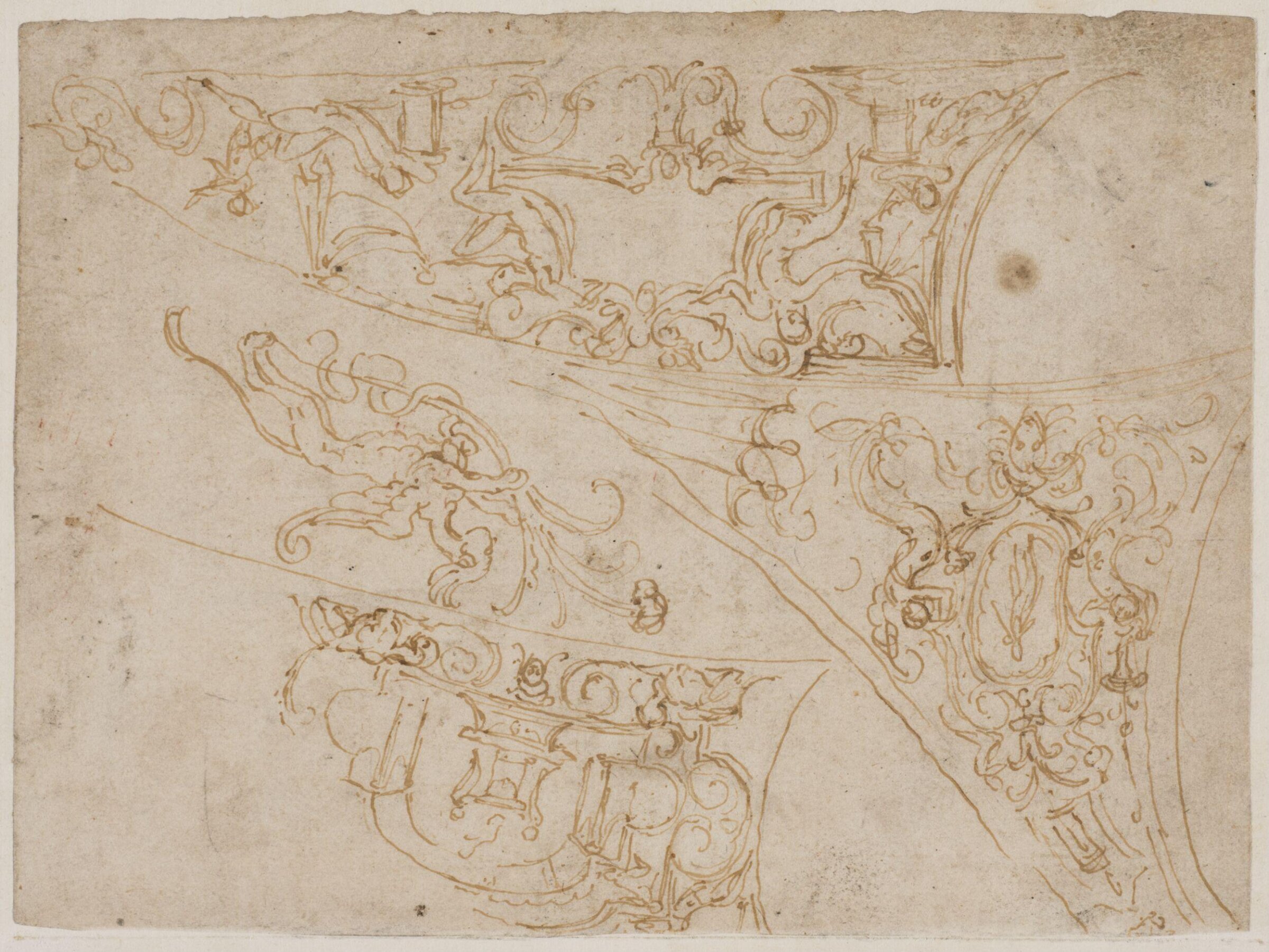 Design for grotesque ornaments, Perino del Vaga, 1501-47