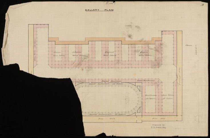 1862 International Exhibition, South Kensington, Gallery plan, ca. 1861 top image
