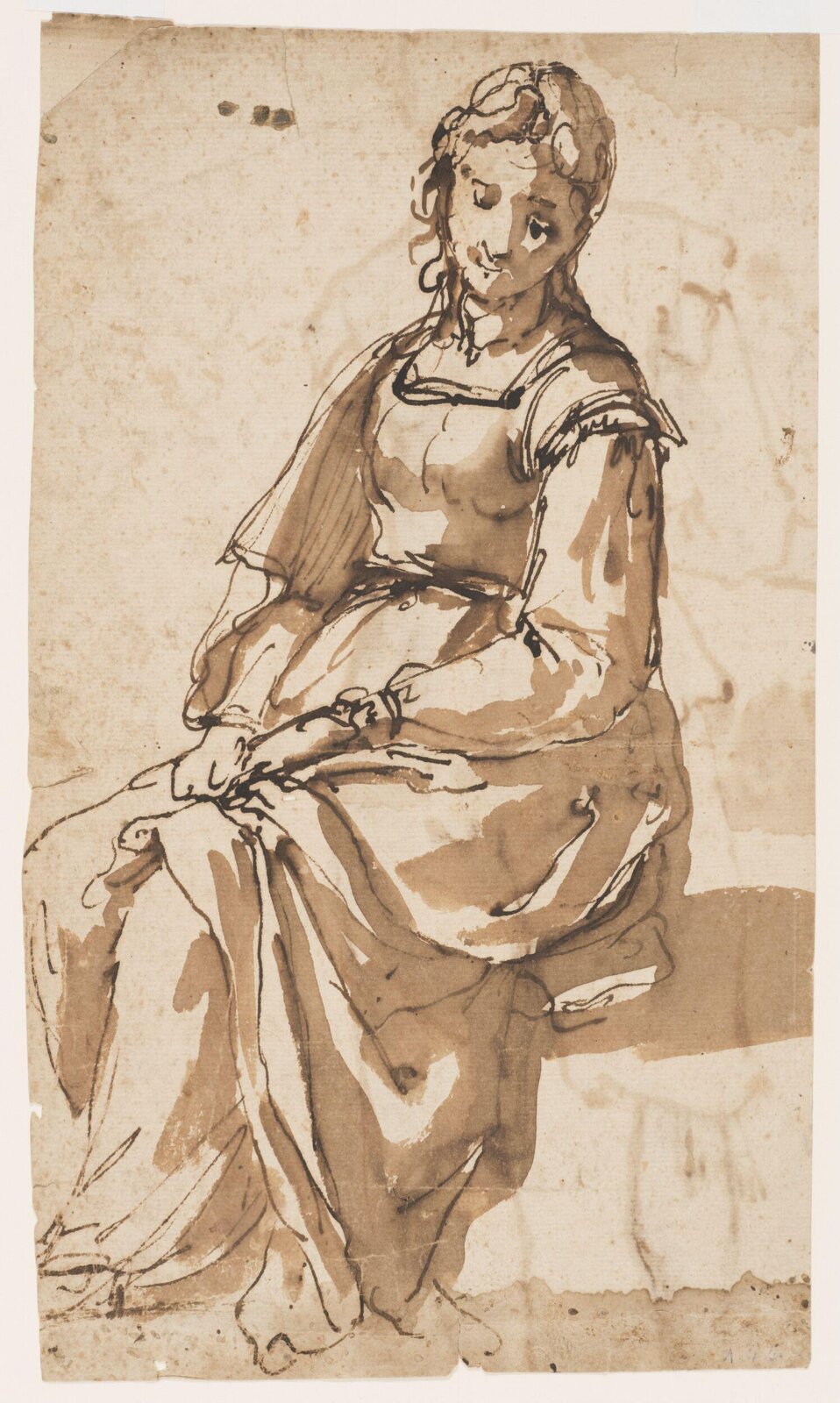 Recto: Seated woman, Jacopo da Empoli, ca. 1574-1640