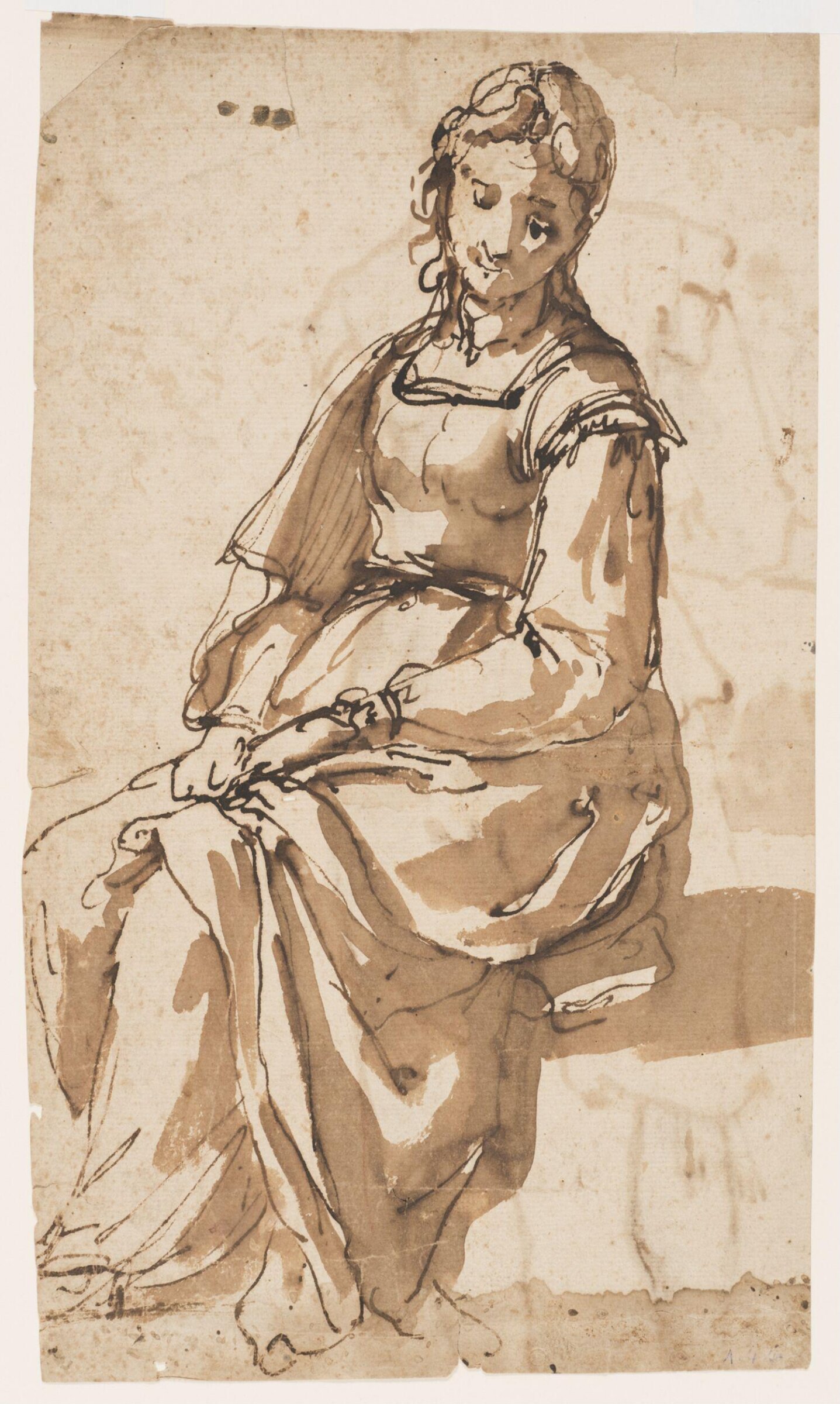 Recto: Seated woman, Jacopo da Empoli, ca. 1574-1640