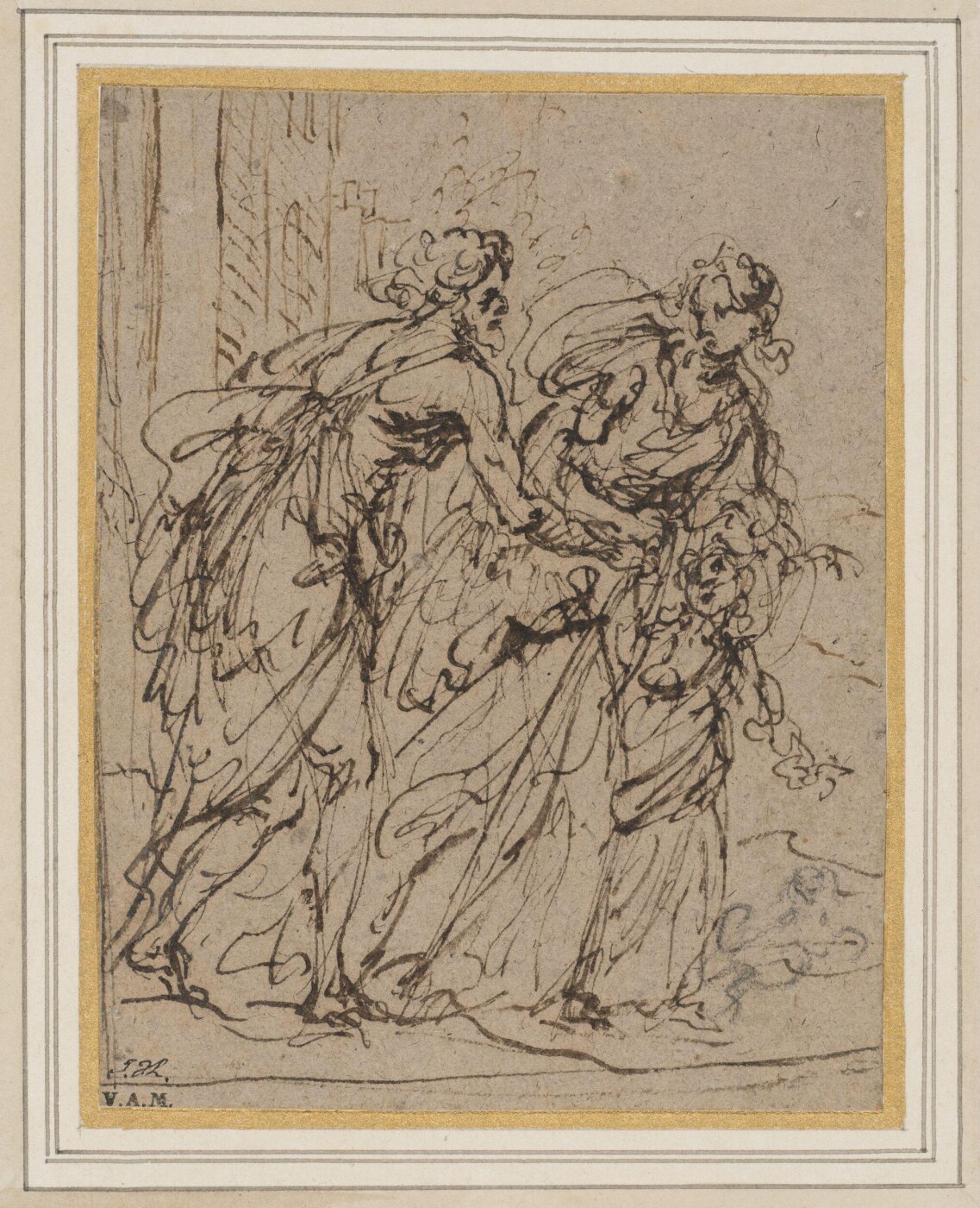 Unknown, Abraham driving out Hagar and Ishmael (Genesis 21: 14)