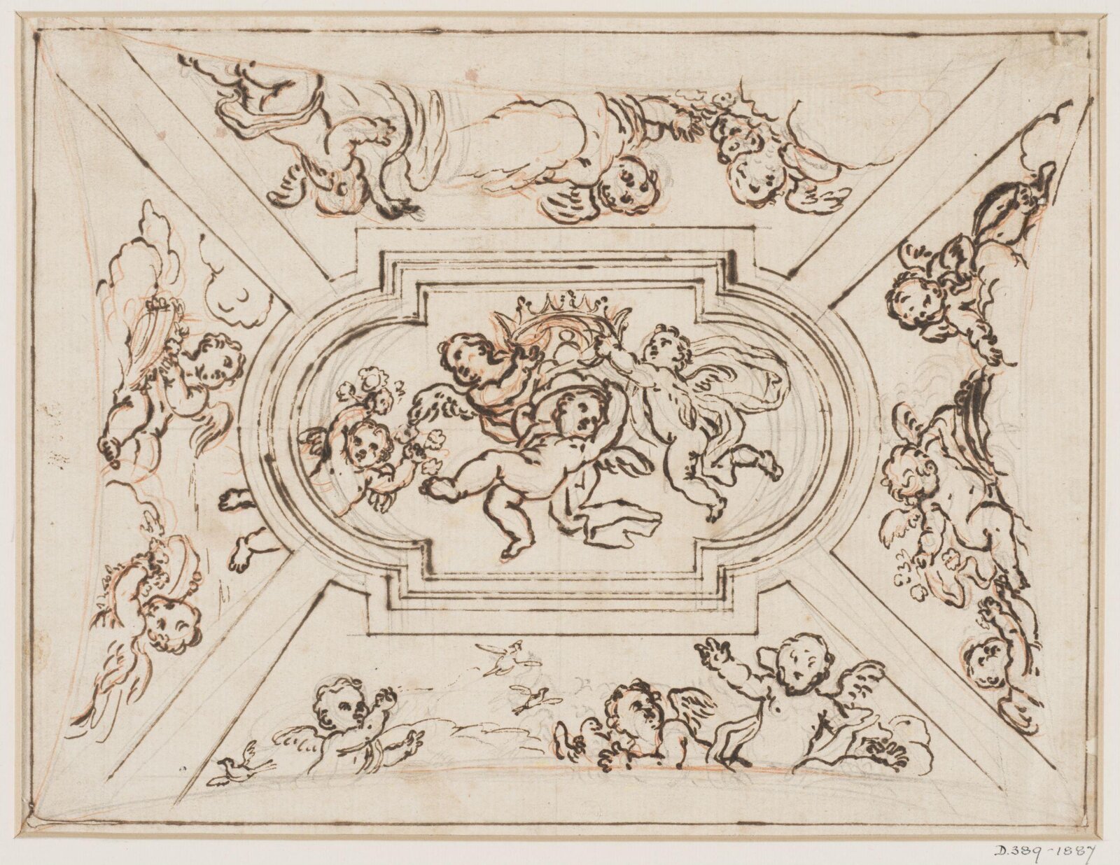 Designs for painted ceiling, Giacinto Calandrucci, ca. 1670-1700