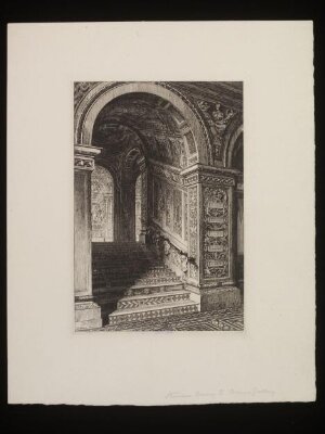 Staircase leading to the Ceramic Gallery (Rooms 65 to 69)