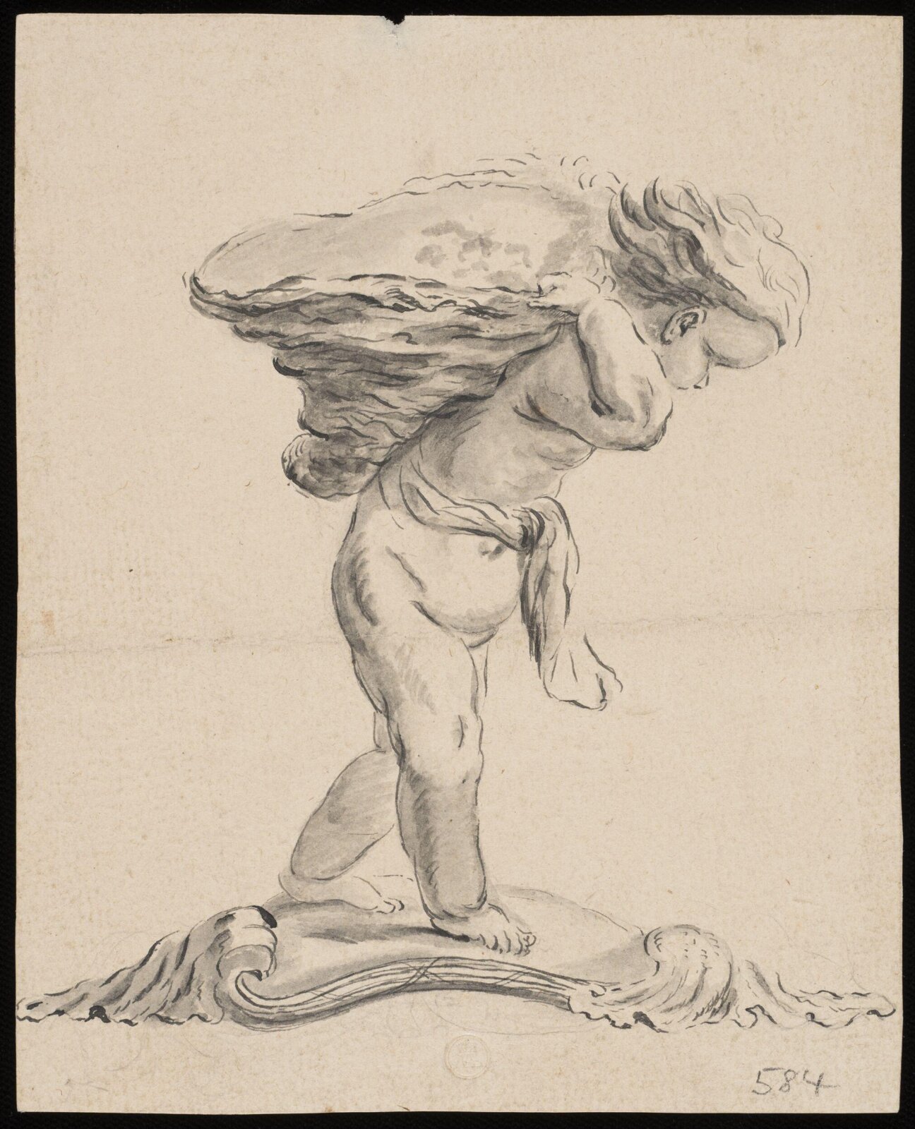 Design for a salt-cellar, 1695-1754