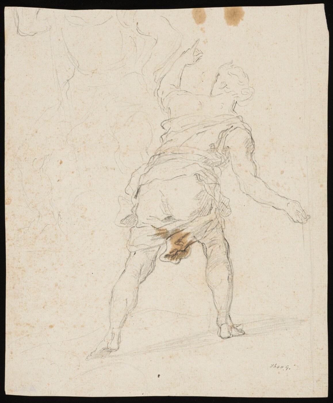 Unknown, Figure in motion, back view