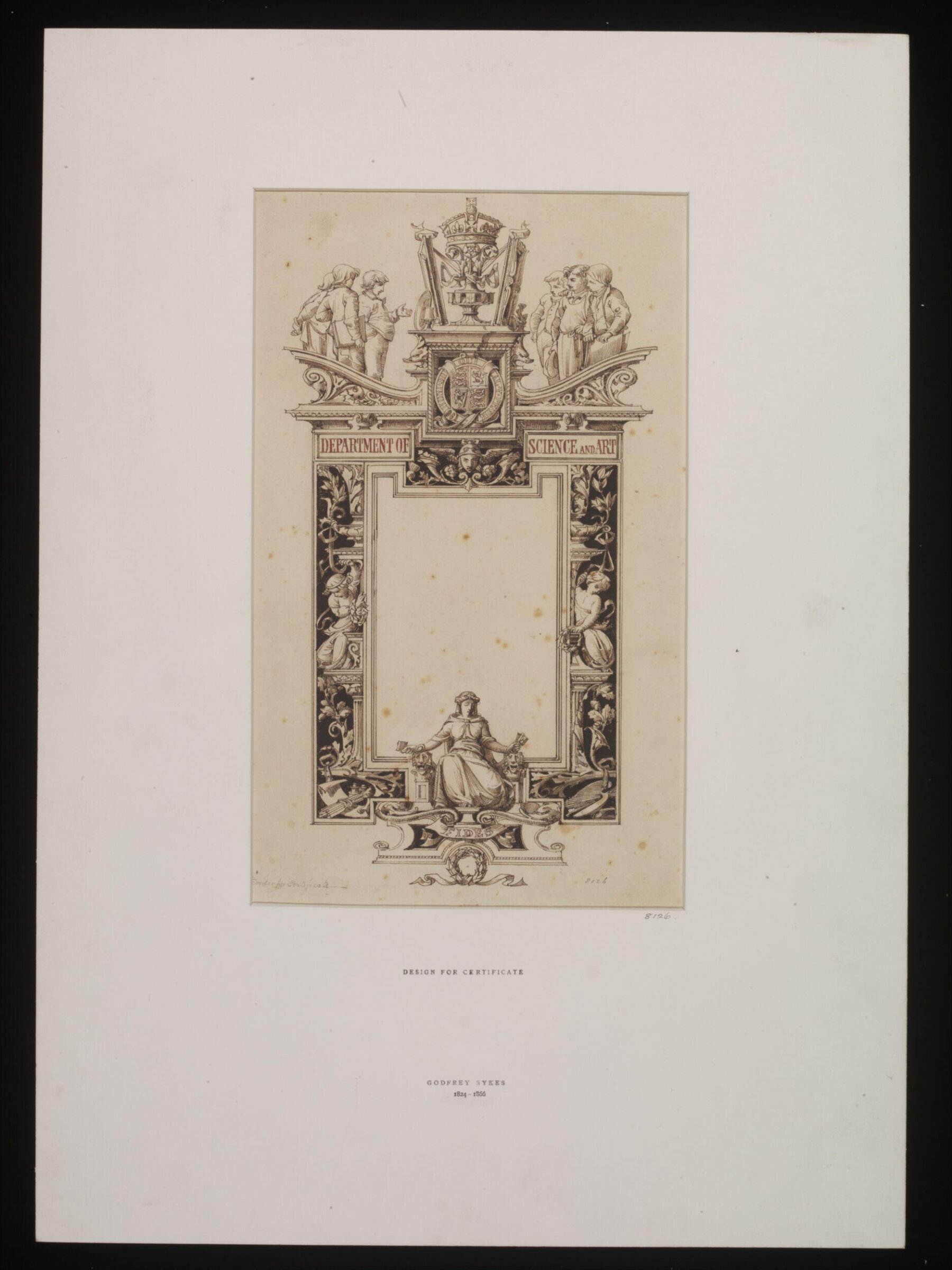 Border for certificate, Godfrey Sykes
