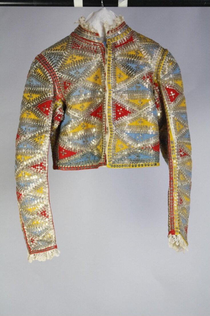 Costume worn by Harold Chapin (188-1915) as Harlequin in J.M. Barrie's play Pantaloon image