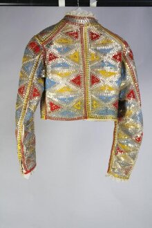 Costume worn by Harold Chapin (188-1915) as Harlequin in J.M. Barrie's play Pantaloon thumbnail 1
