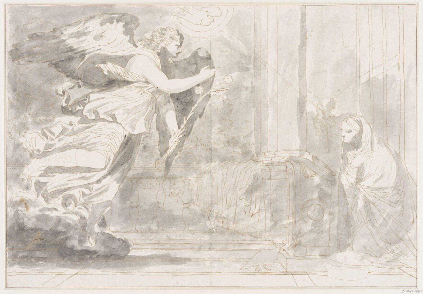 The Annunciation, Parodi Domenico, 1668-1740