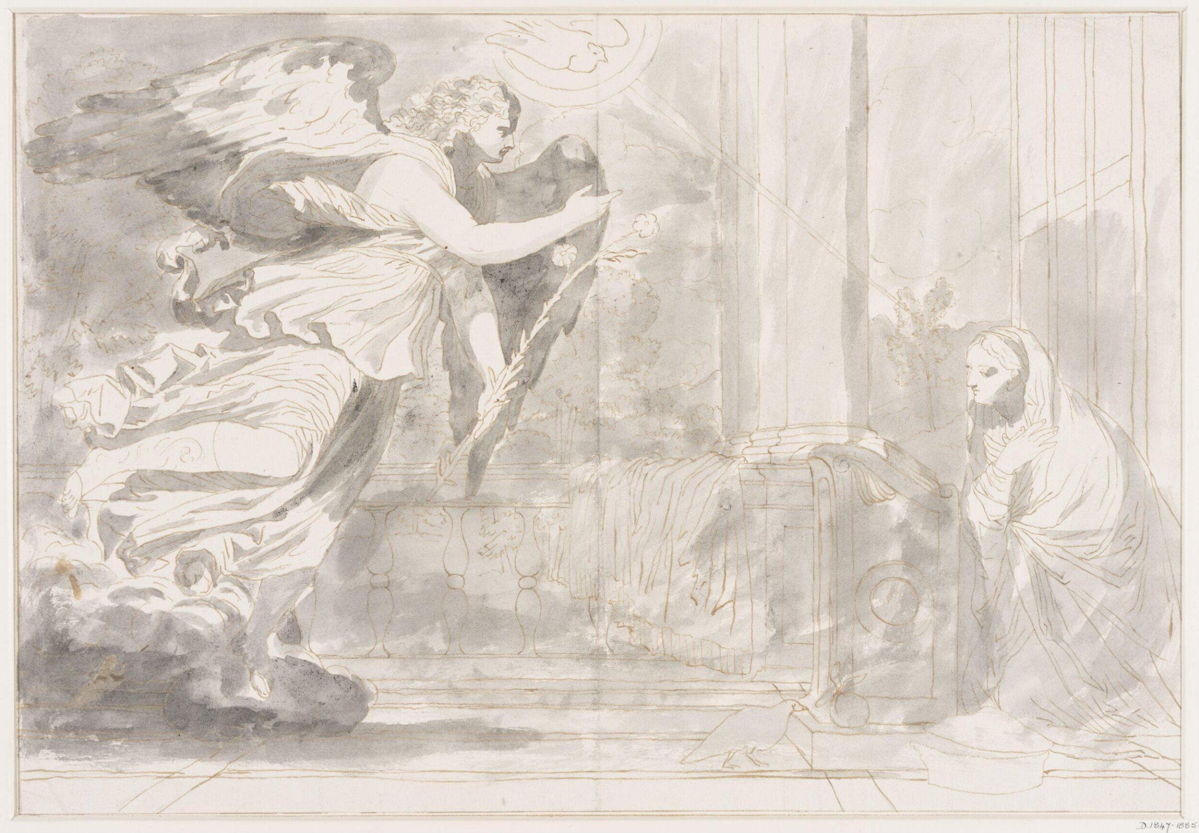 The Annunciation, Parodi Domenico, 1668-1740