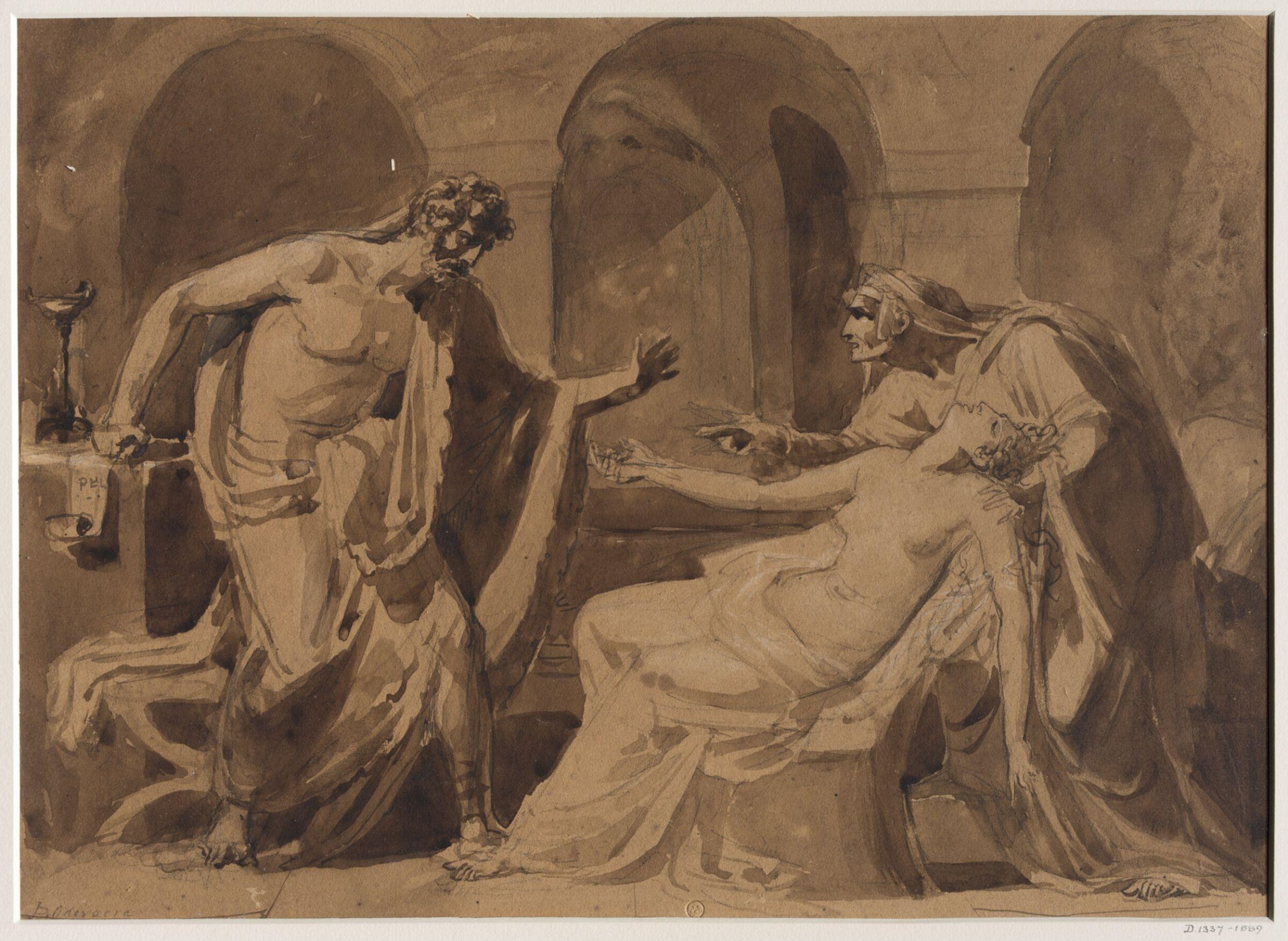 Paetus and Arria, Joseph Denis Odevaere, late 18th century - early 19th century