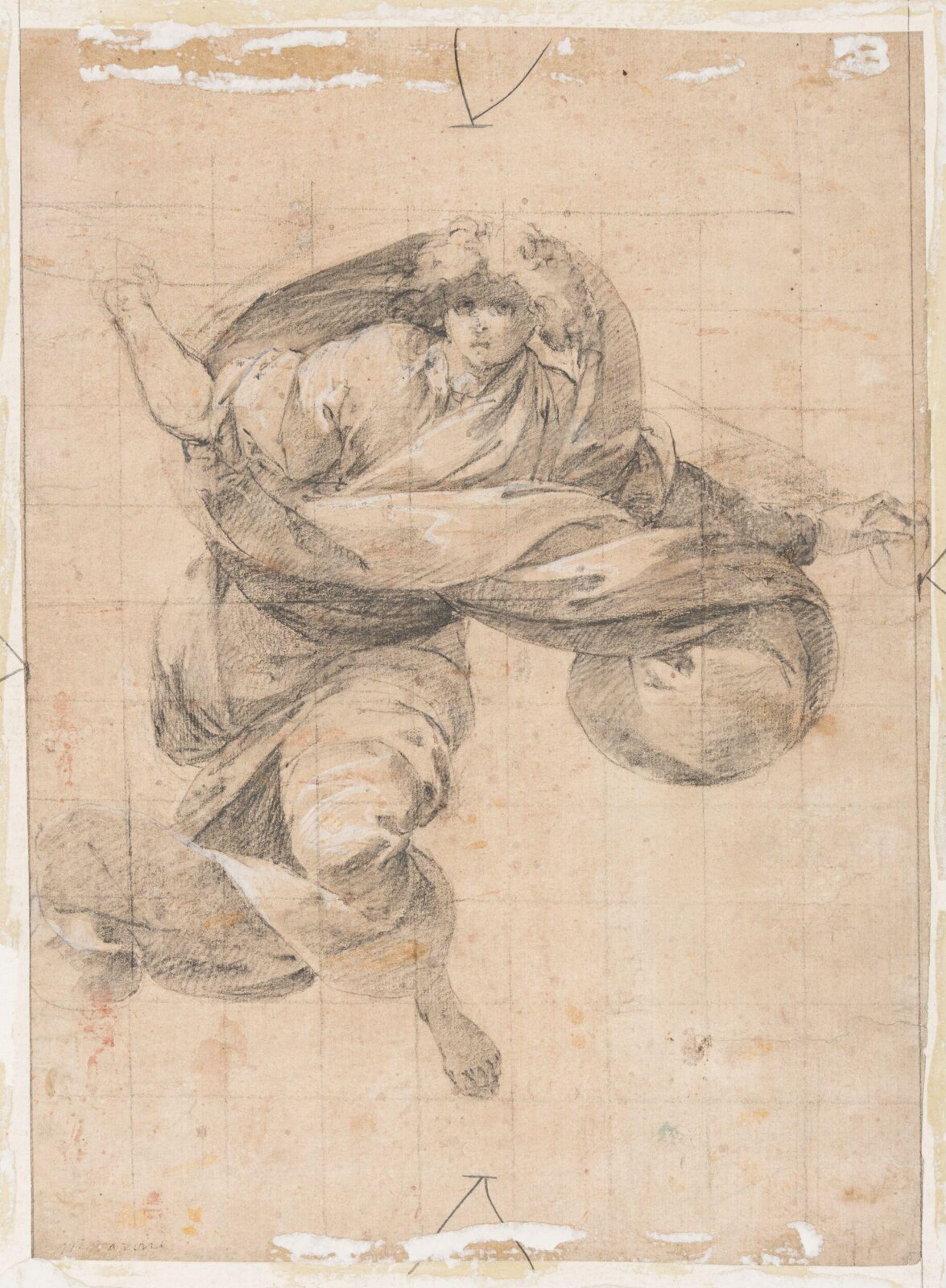 An angel in flight, Pier Francesco Morazzone, ca. early 17th century