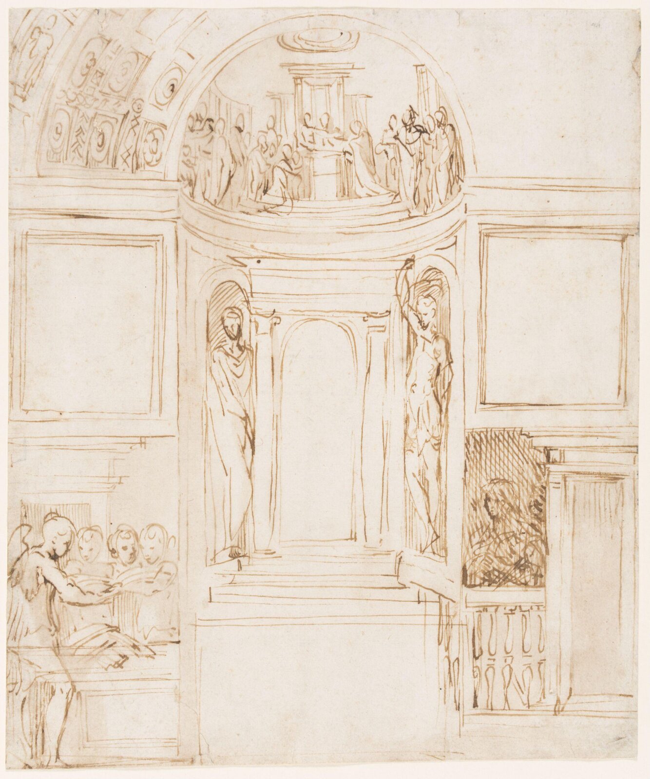 design for a chapel, Parmigianino, 1525-30