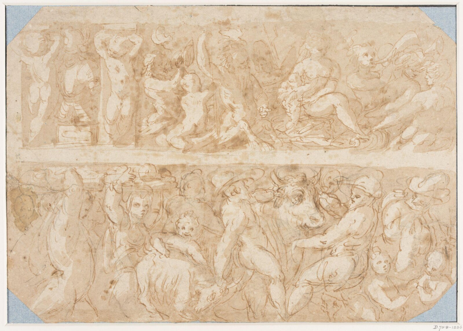 Two friezes, Taddeo Zuccaro, 1529-66
