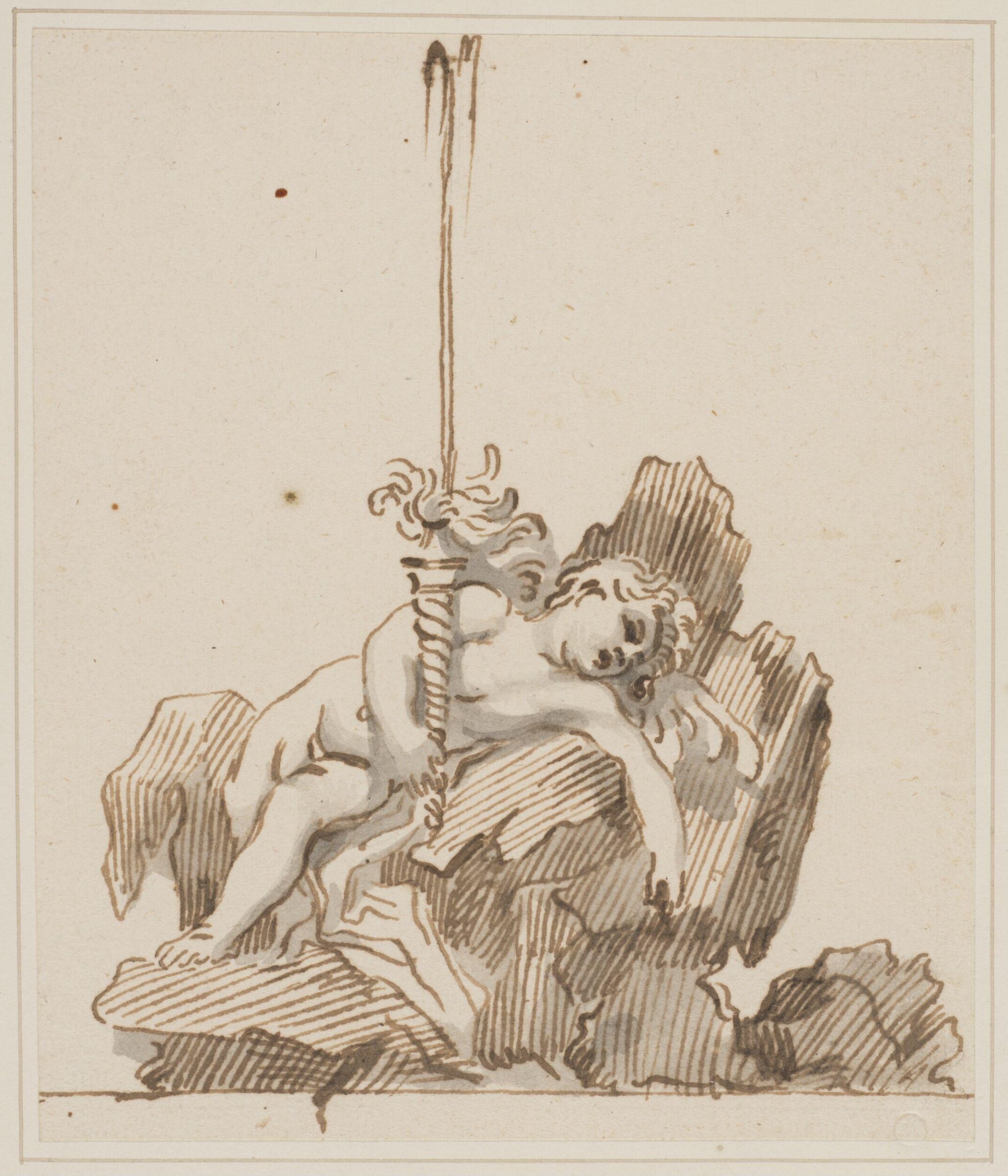 A sleeping putti, Domenico Parodi, 1668-1740