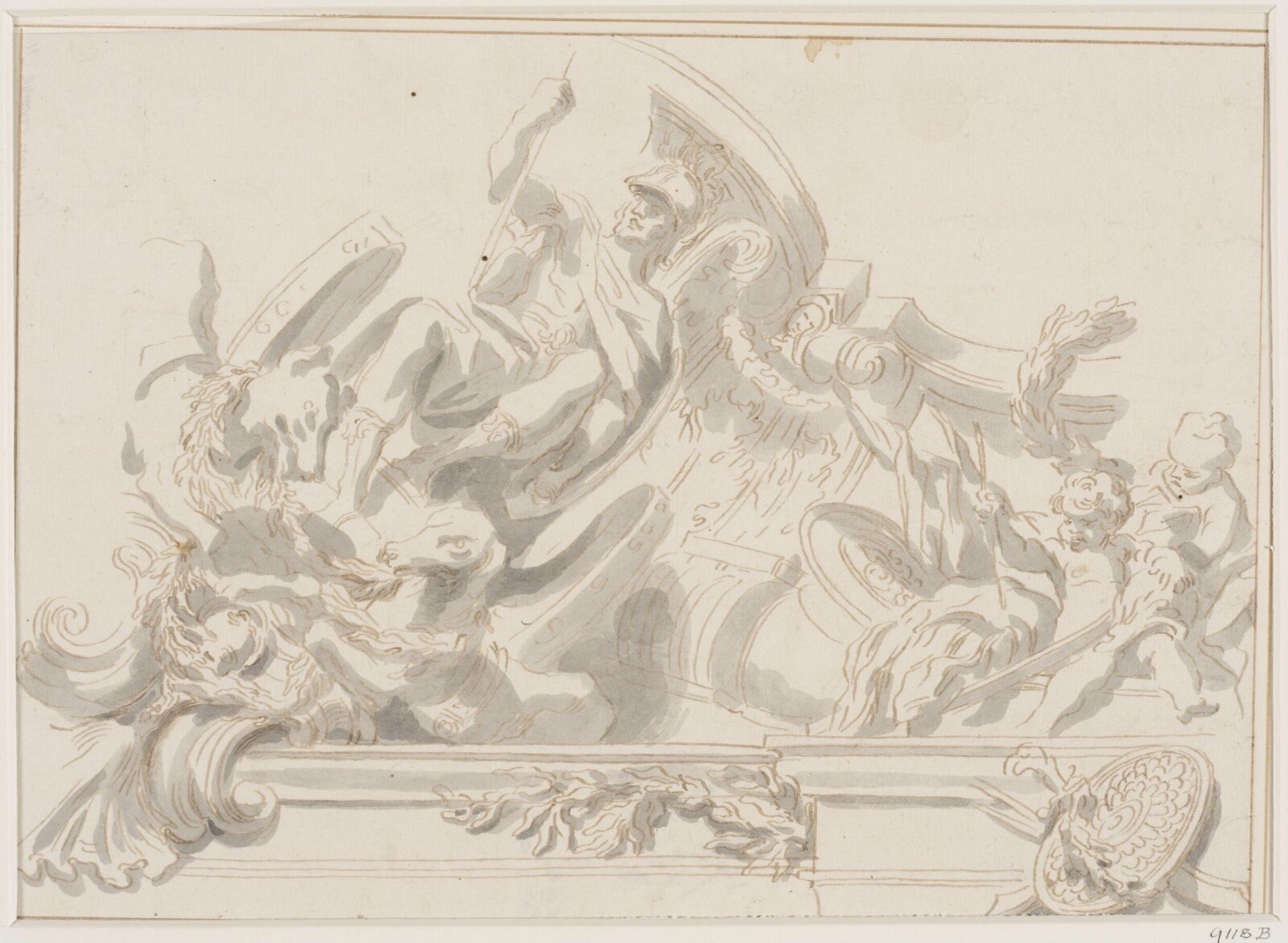 Design for a coved ceiling, Domenico Parodi, 1668-1740