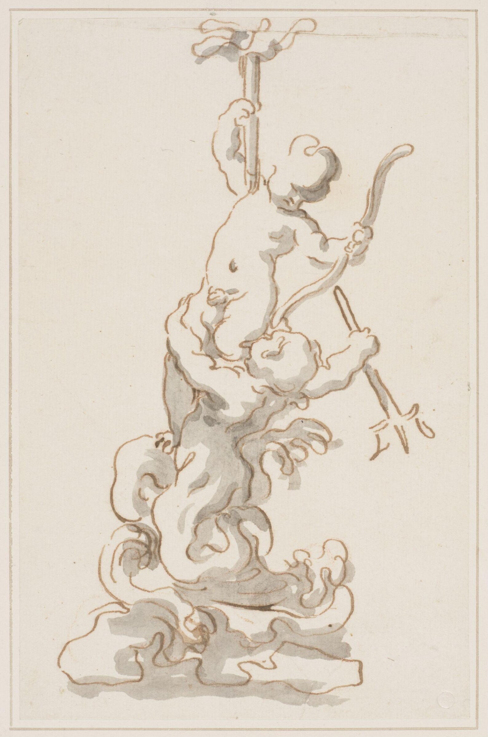 Two putti playing, Domenico Parodi, 1668-1740