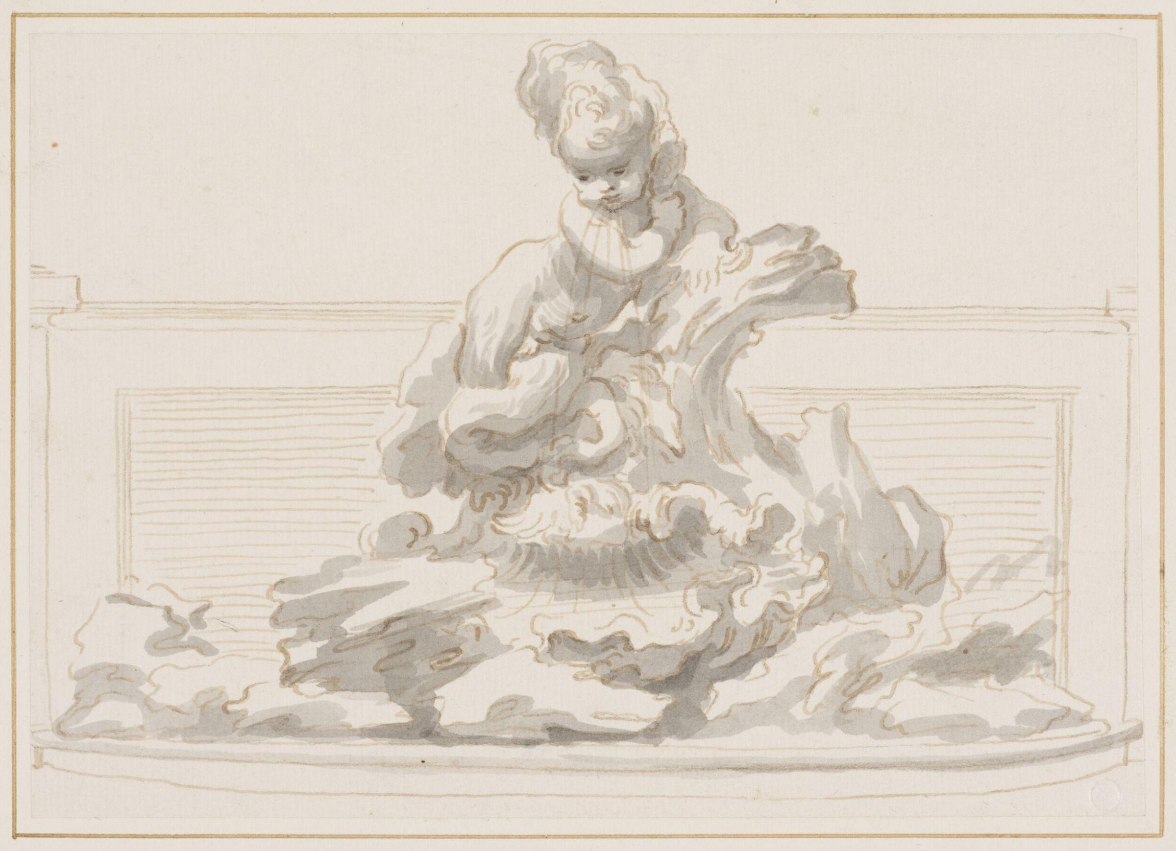 A boy with fish tails instead of legs, Domenico Parodi, 1668-1740