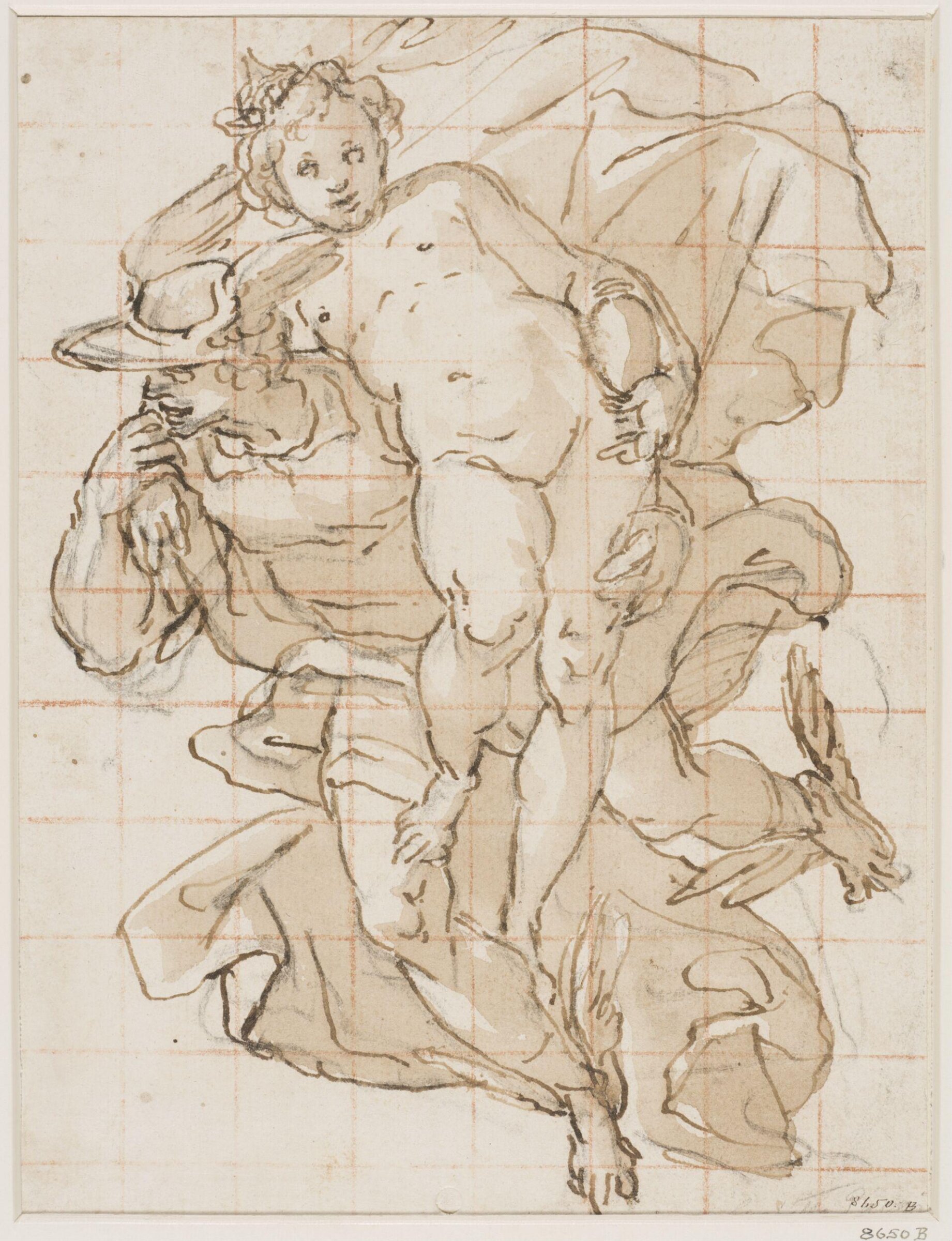 Mercury carrying Psyche up to Olympus, Giovanni Battista Paggi, ca. 1574-1627