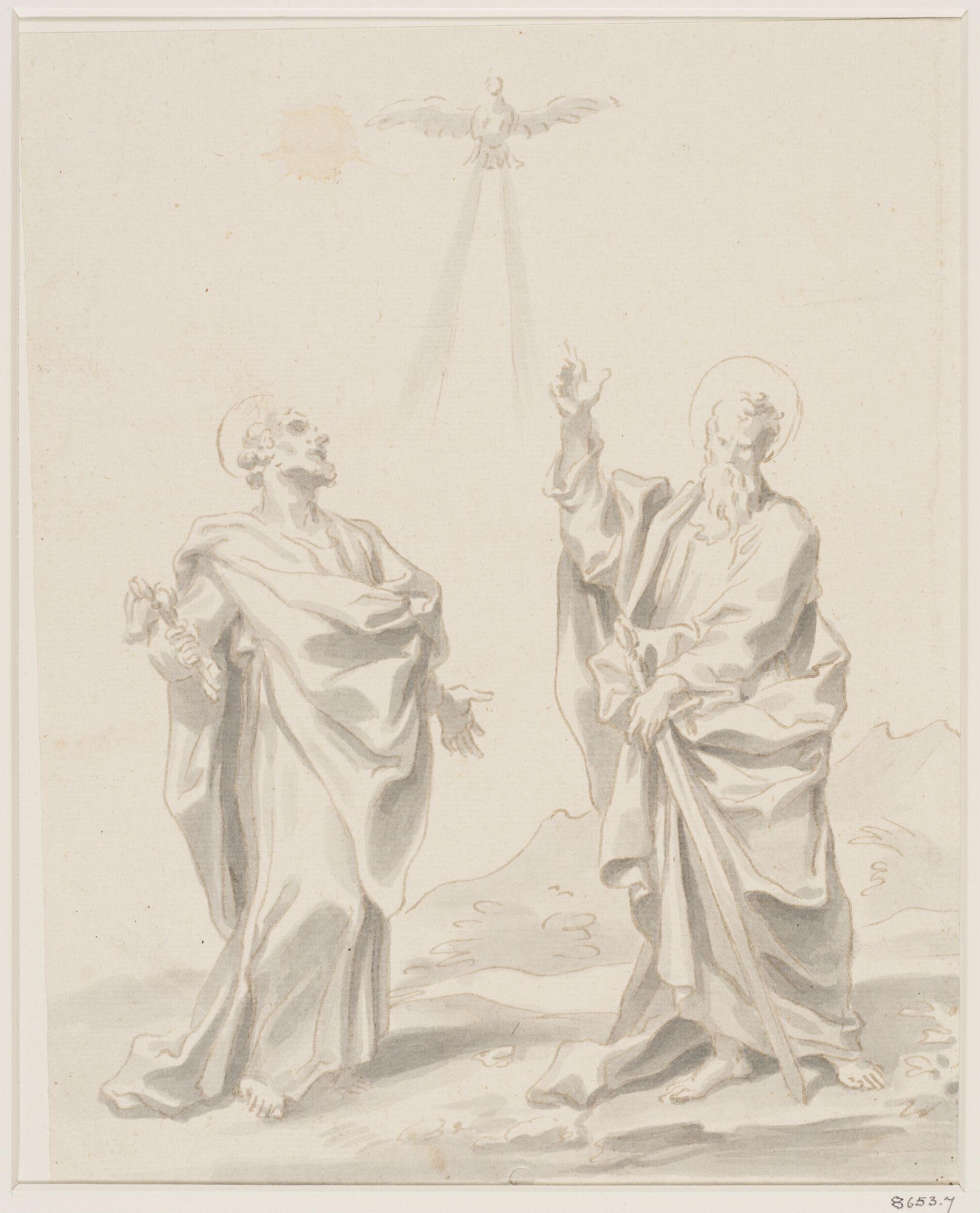St Peter and St Paul, with the Holy Spirit above, Domenico Parodi, 1668-1740