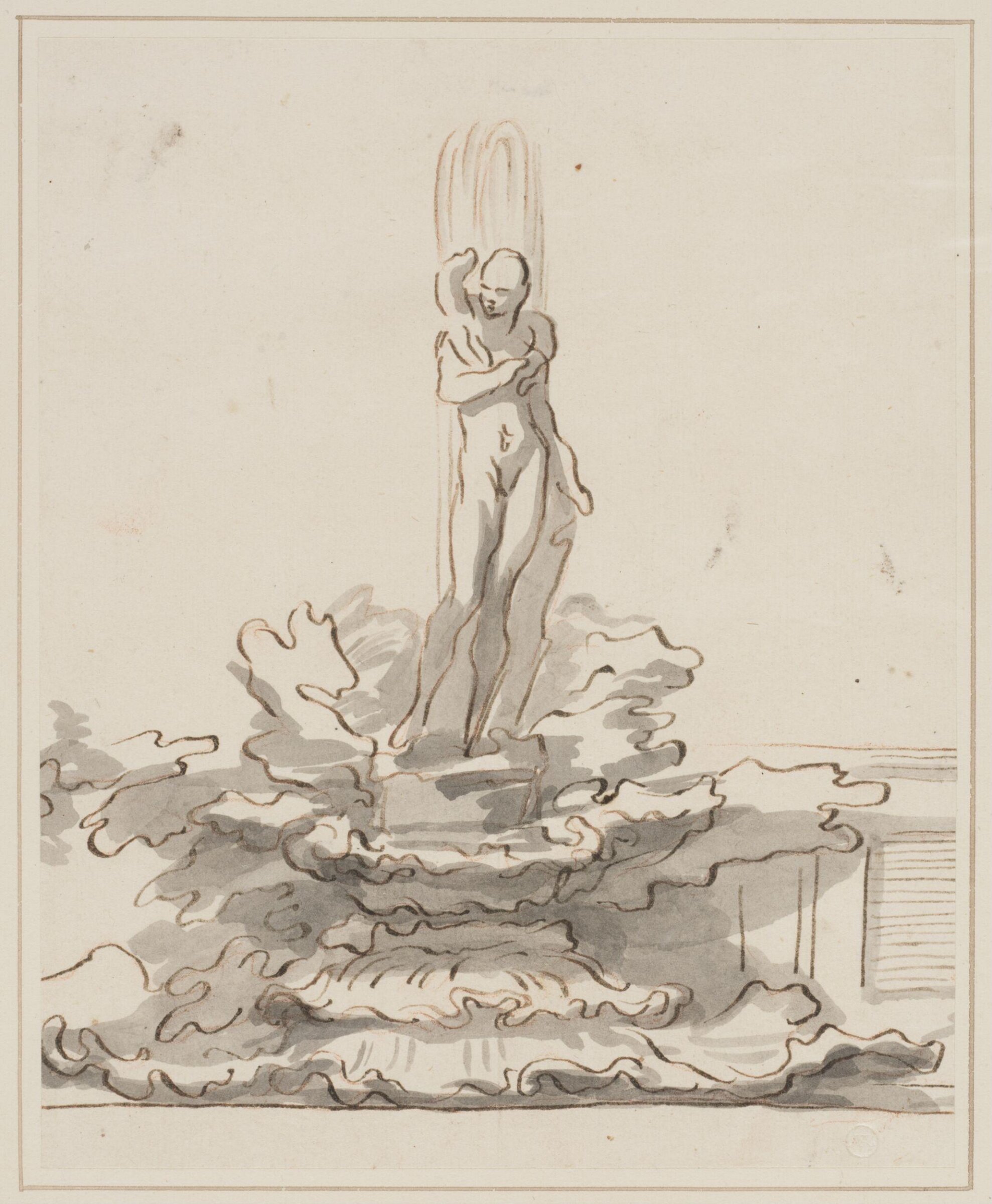 A naked sheperd carrying a sheep, Domenico Parodi, 1668-1740