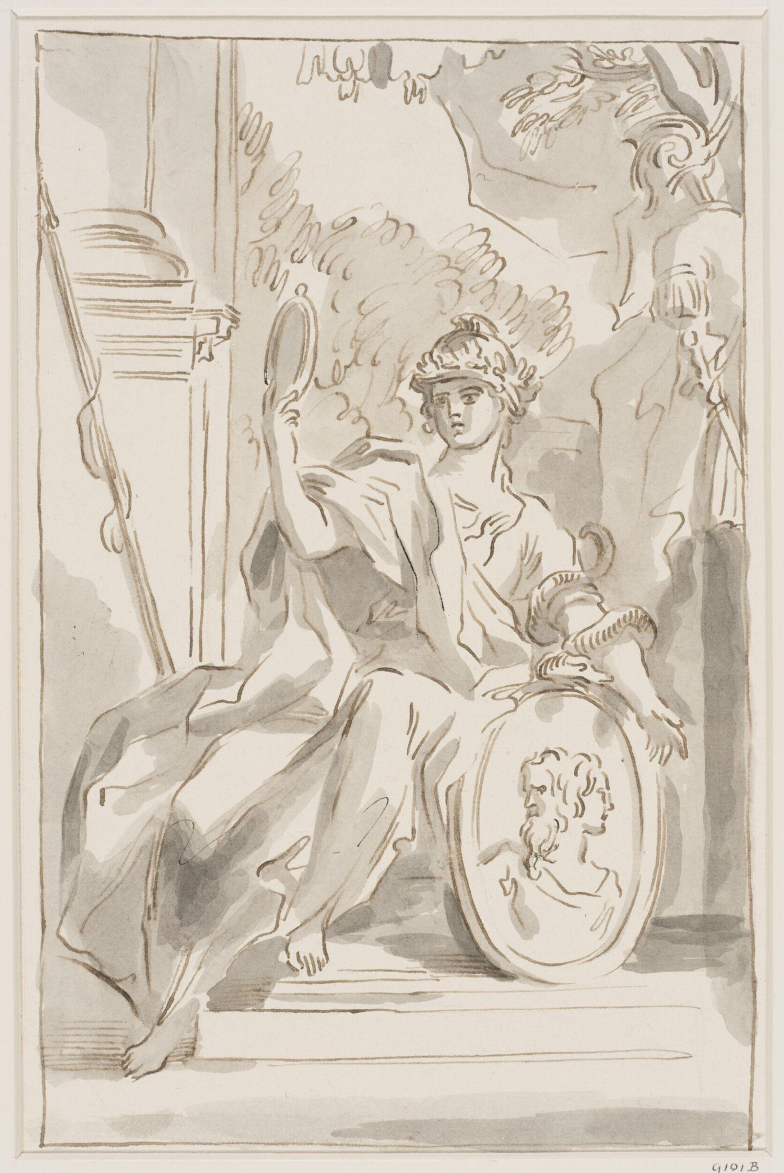 Emblematic figure of Prudence, Domenico Parodi, 1668-1740