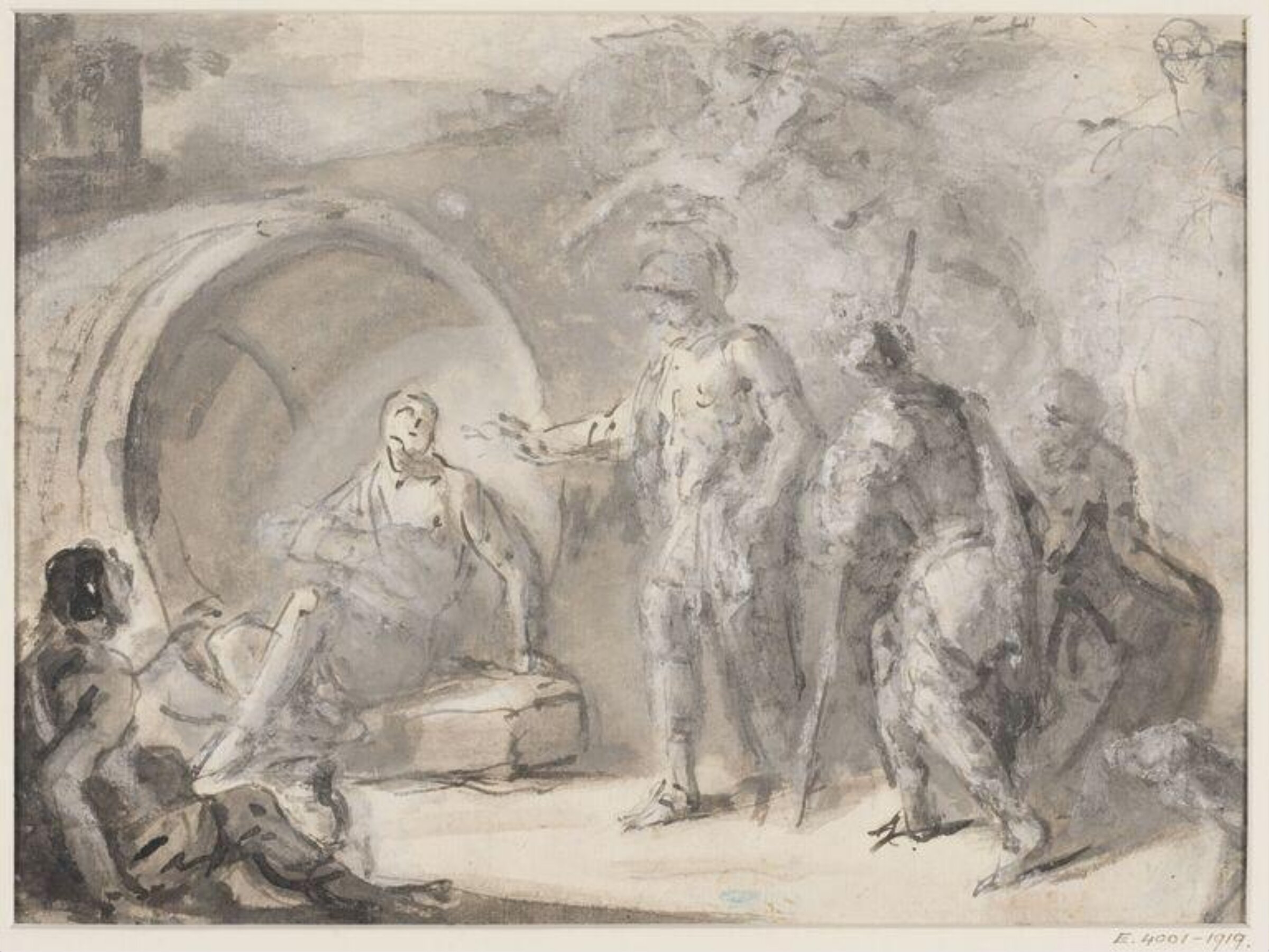 Diogenese visited by Alexander the Great, Benjamin West, 1738-1820