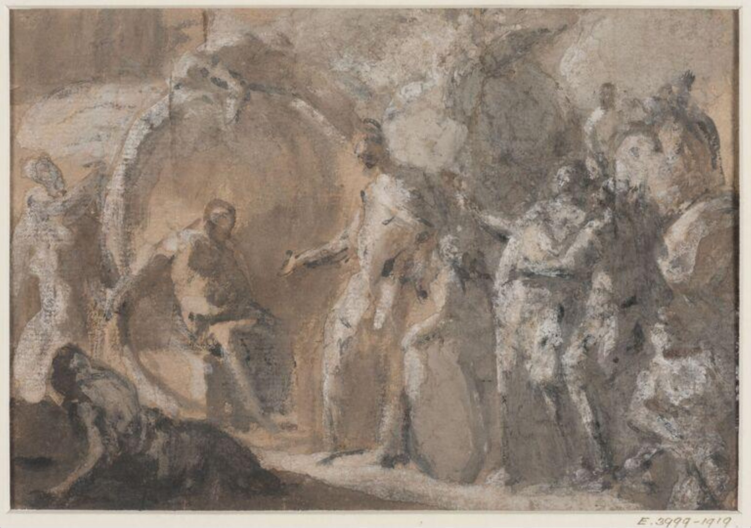 Diogenes visited by Alexander the Great, Benjamin West, 1738-1820